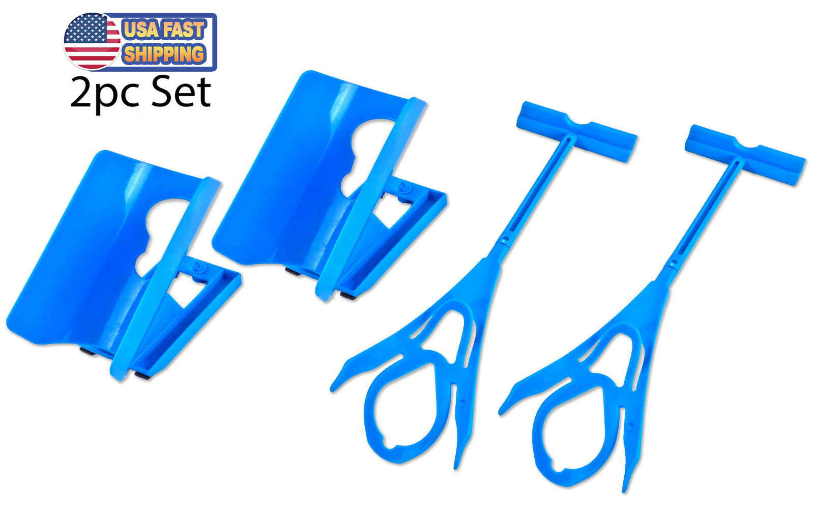 2 Easy Sock On & Off Helper Aid – Shoe Horn Sock Assistant Tool