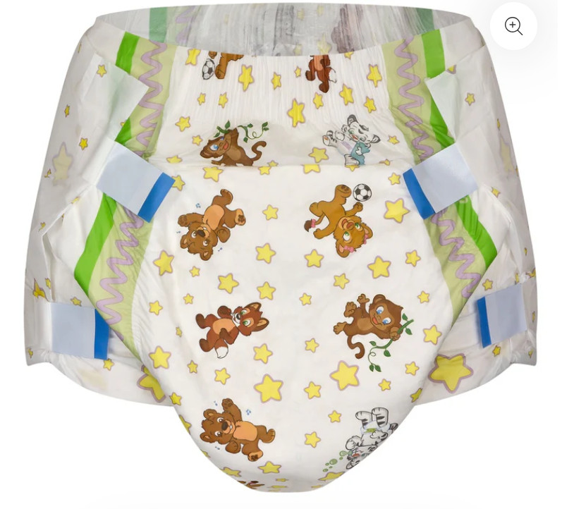 Adult Diaper Size Large 2-Pack Sample – Plastic Backed PE [Crinklz]