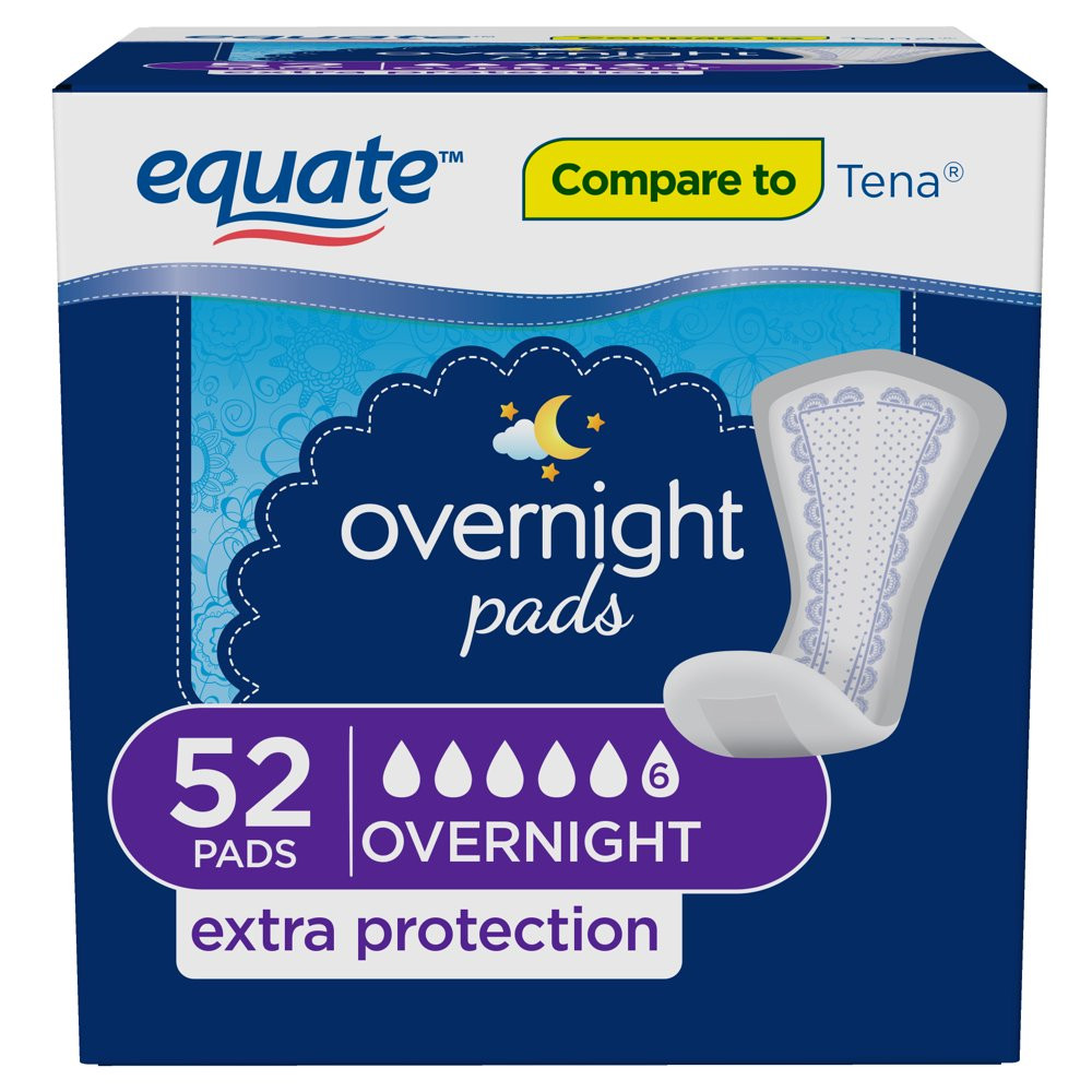 Women’S Incontinence Pads, Overnight (52 Count)