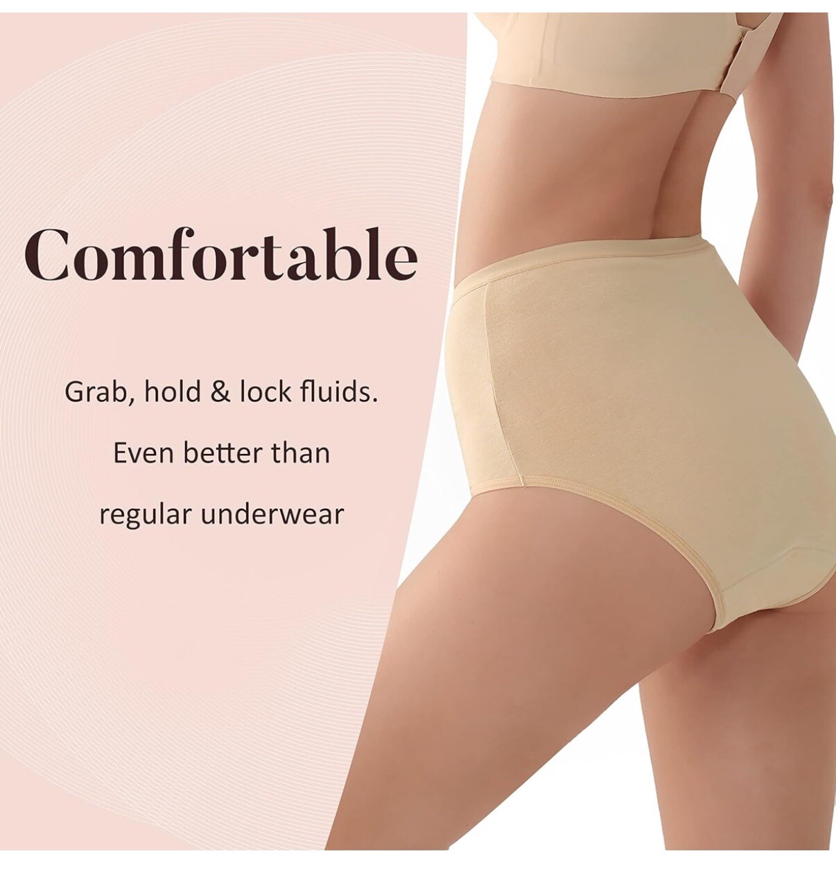 Washable Urinary Incontinence Cotton Underwear Leak Proof Protective Large