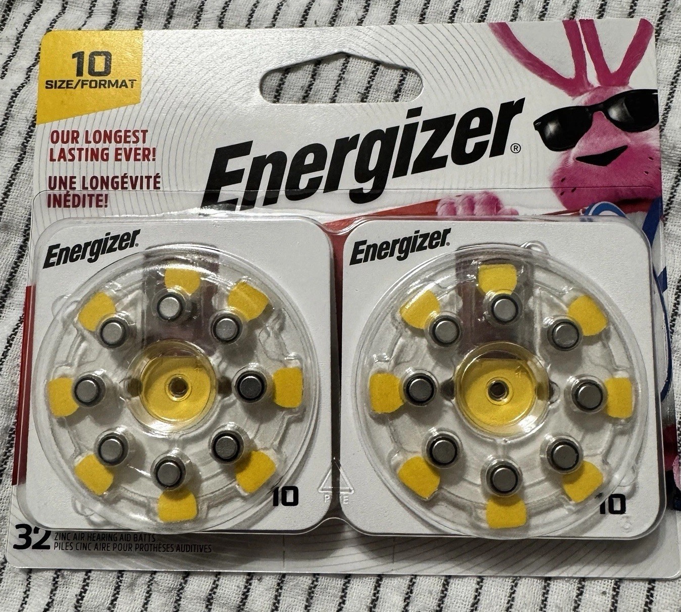 Energizer AZ10DP-32 Zinc Air Hearing Aid Batteries Size 10