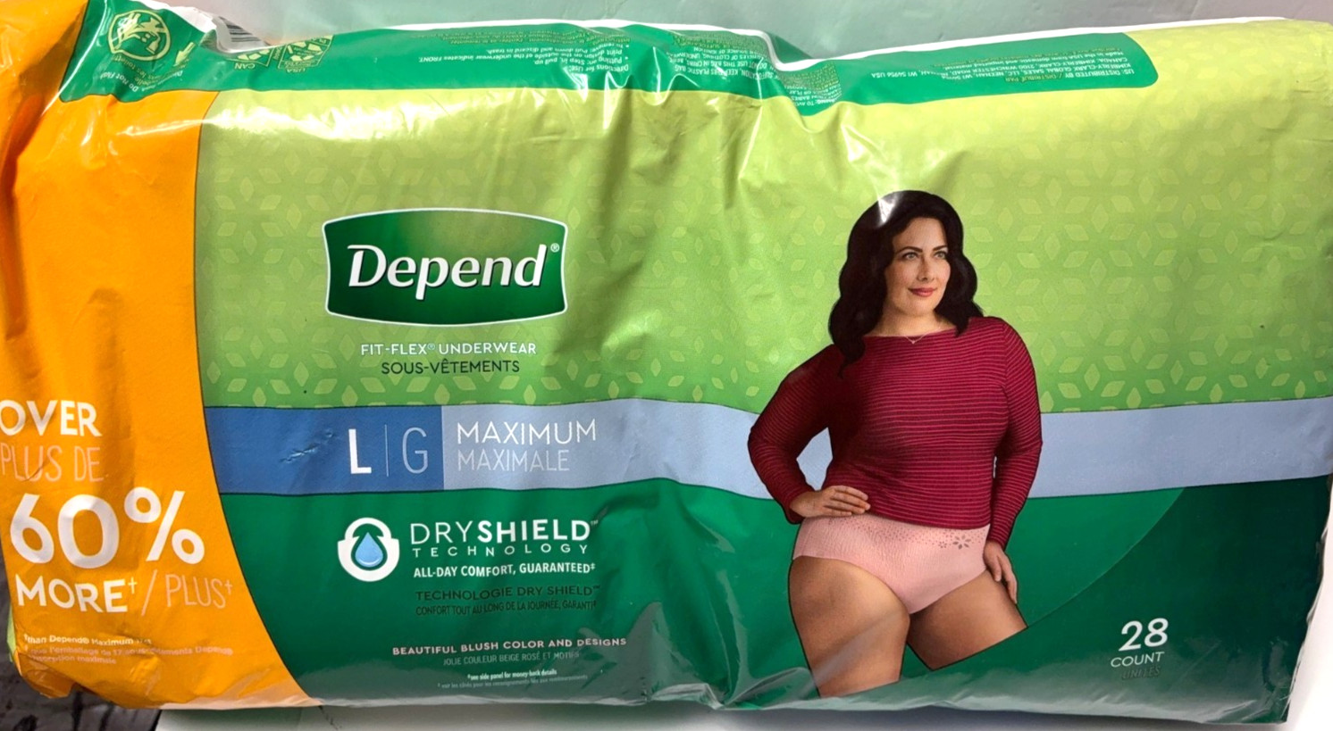 Depend FIT-FLEX Underwear for Women Size: Large – 28Ct