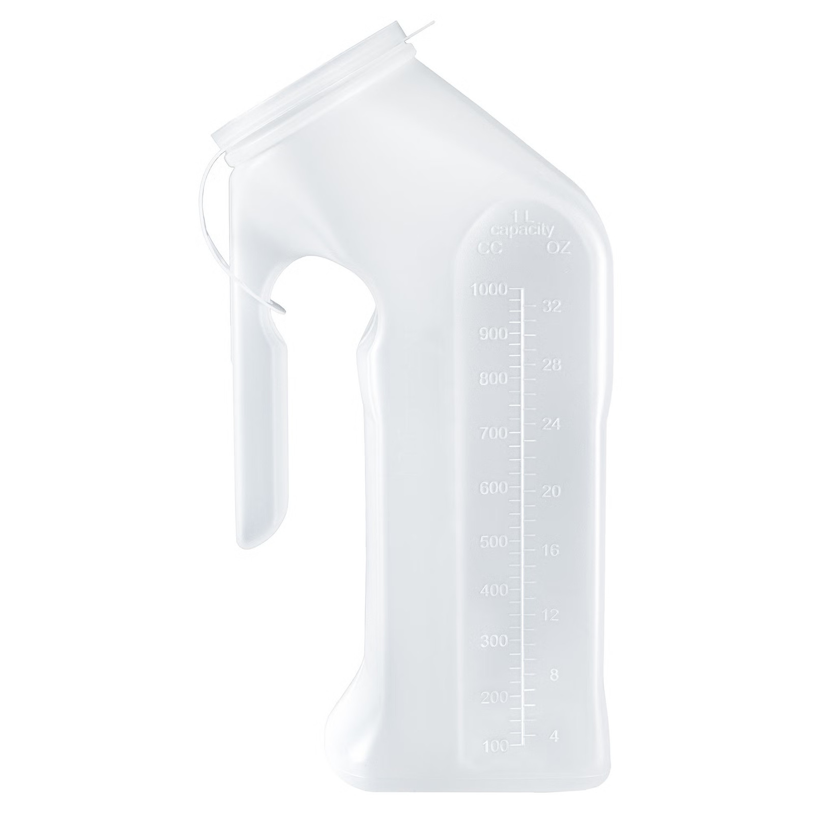 McKesson Male Urinal Urine Pee Bottle With Cover Lid 32 oz 1000 mL Pack of 6