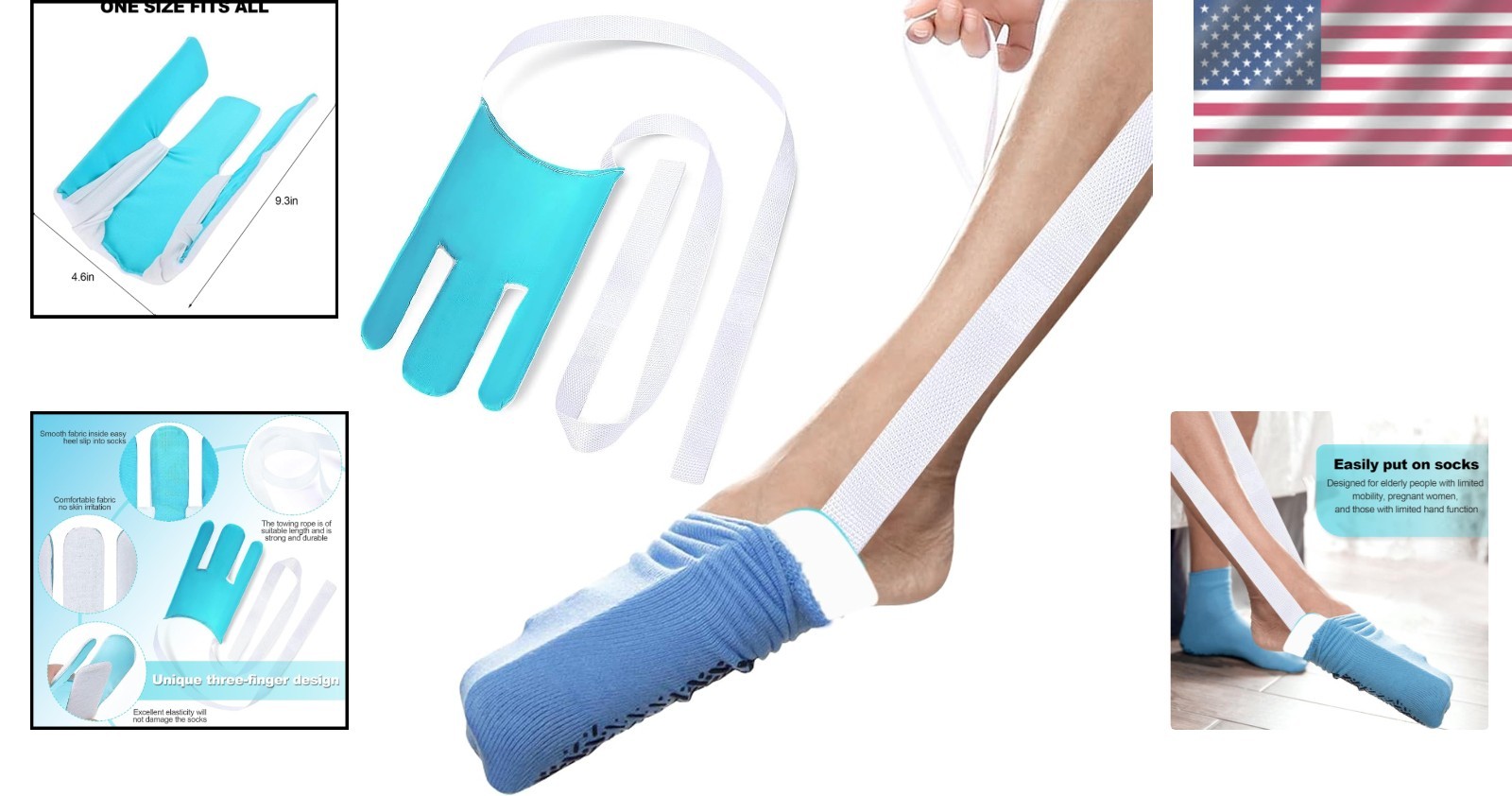 Effortless Sock Puller Aid – Perfect for Seniors, Pregnant Women, and Diabetics