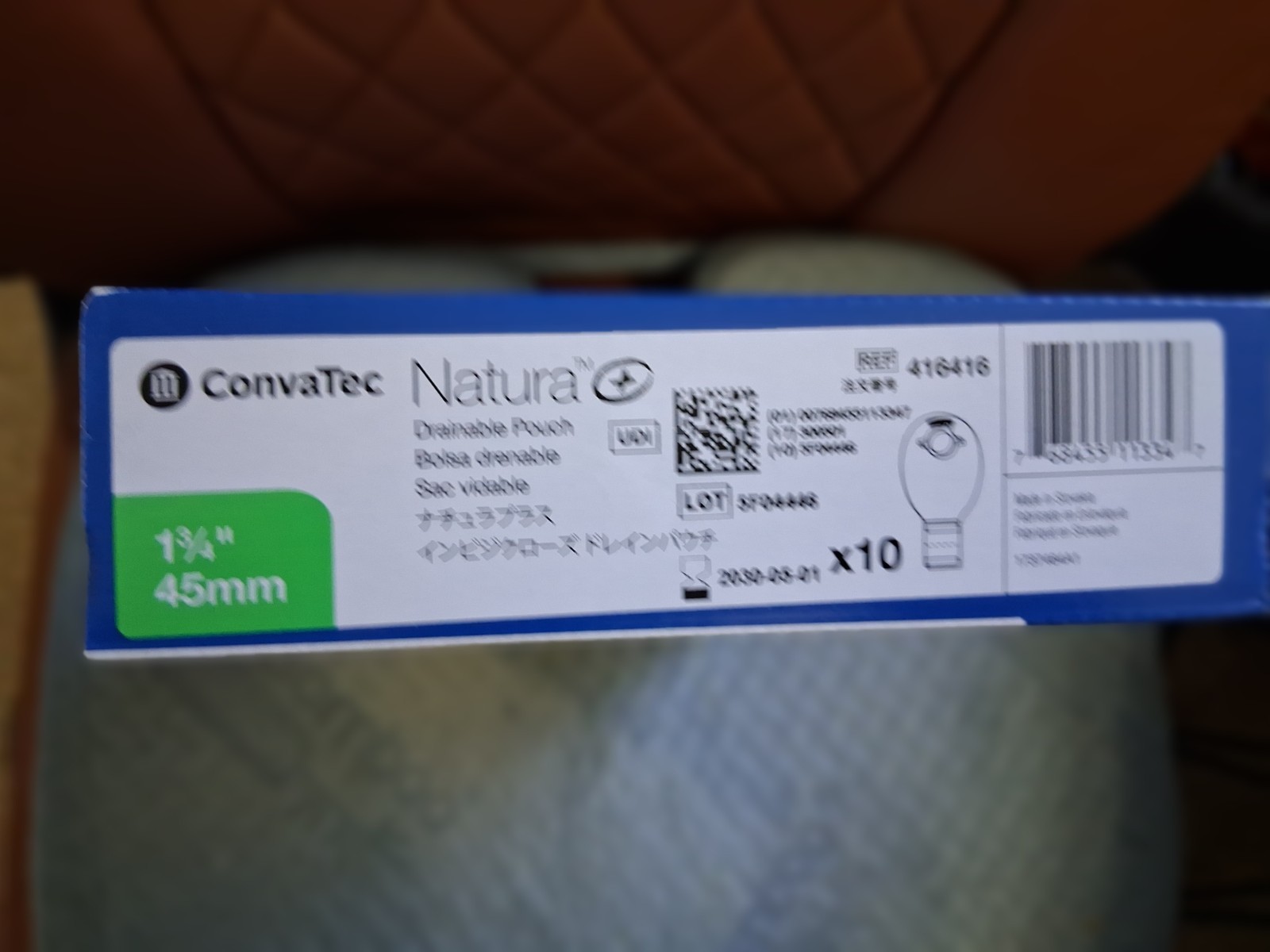 Convatec Ostomy Bags #416416, Precut 1 3/4″, 10 Bags in Sealed Box
