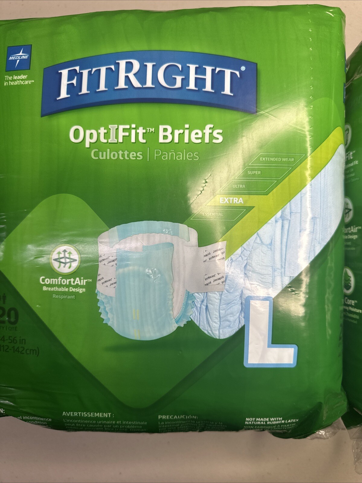 Briefs Extra Absorbency Large 40 Count One Open Bag FitRight OptIFit
