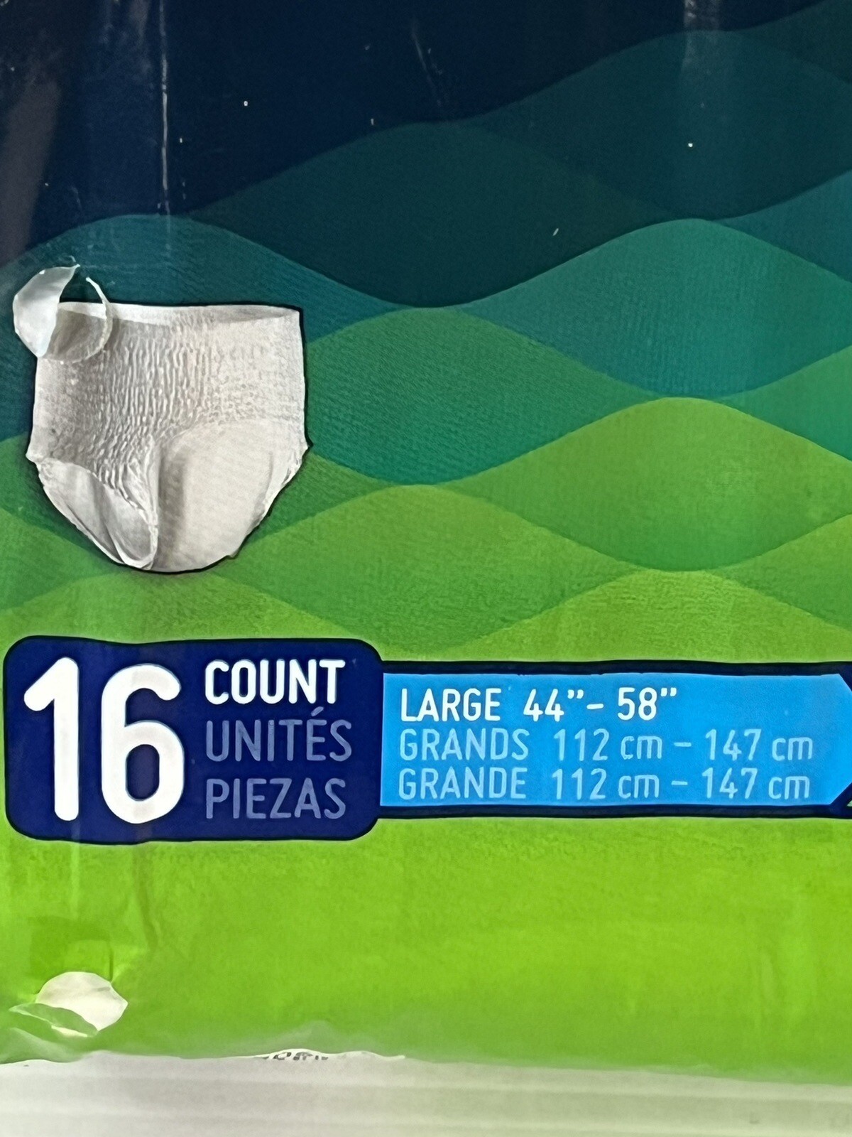 Prevail Disposable Daily Underwear White Size Large 44”-58” 16 Ct Max Absorb NEW
