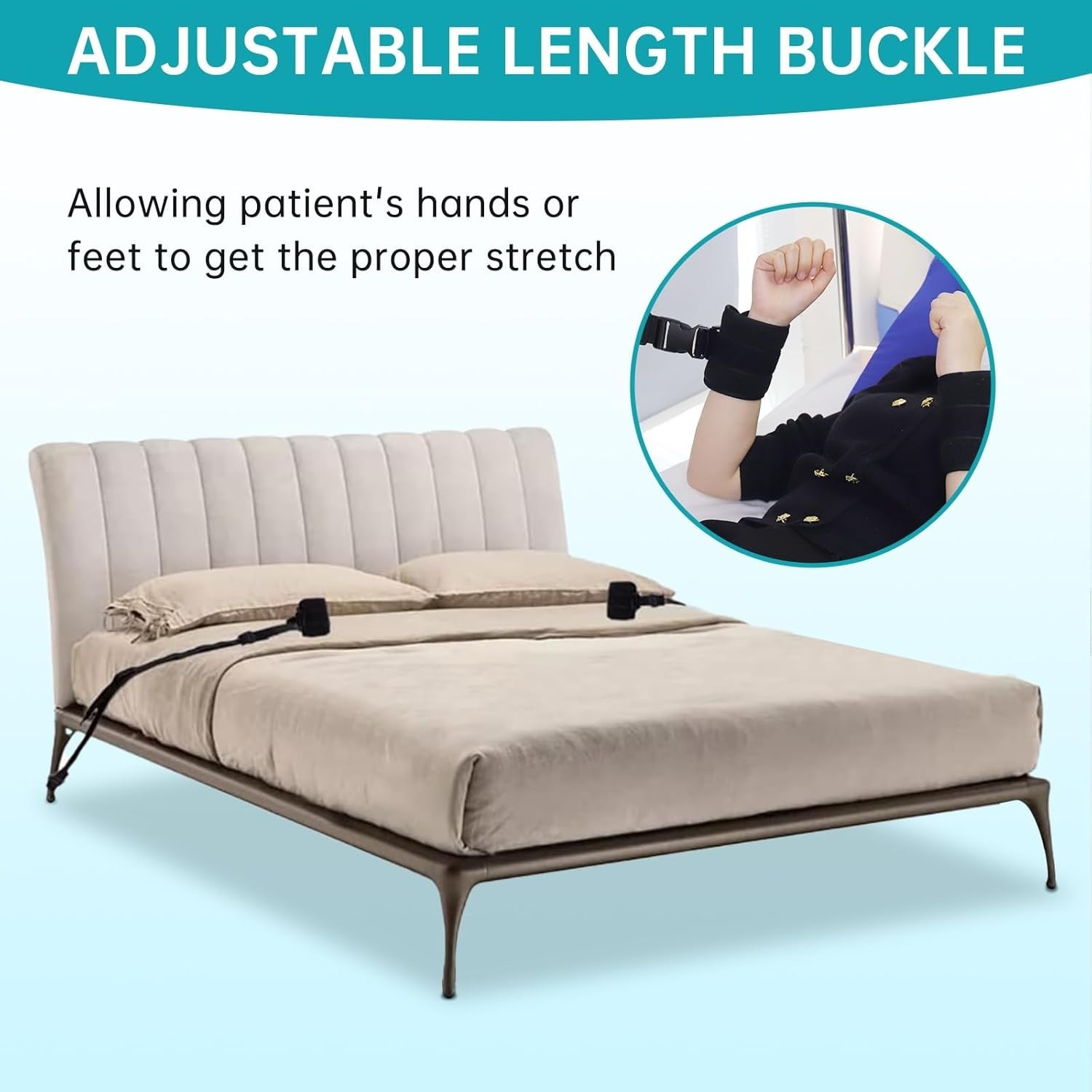 Multifunctional Patient Restraints – Easy Attachment for Enhanced Safety, 2PCS