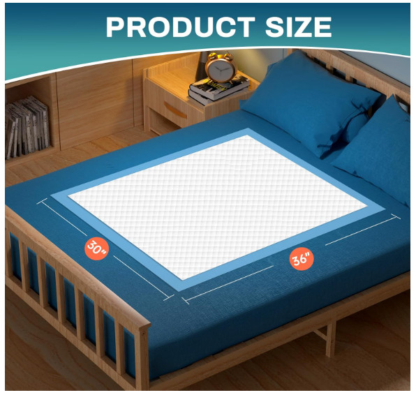 AAY Disposable Bed Pads 30×36 100Ct Super Absorbent Leakproof