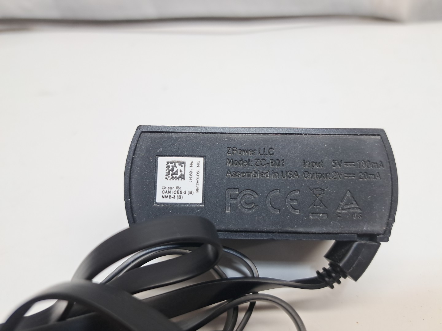 ZPower ZC-B01 Dual Charger For Oticon Hearing Aids, Power Supply Included Tested