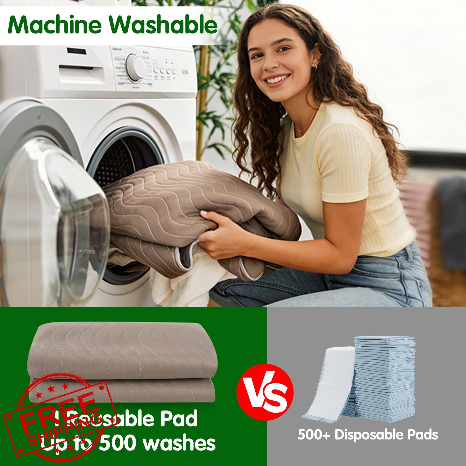 Gsonia Twin XL 36×37″ Brown Waterproof Washable Bed Pads