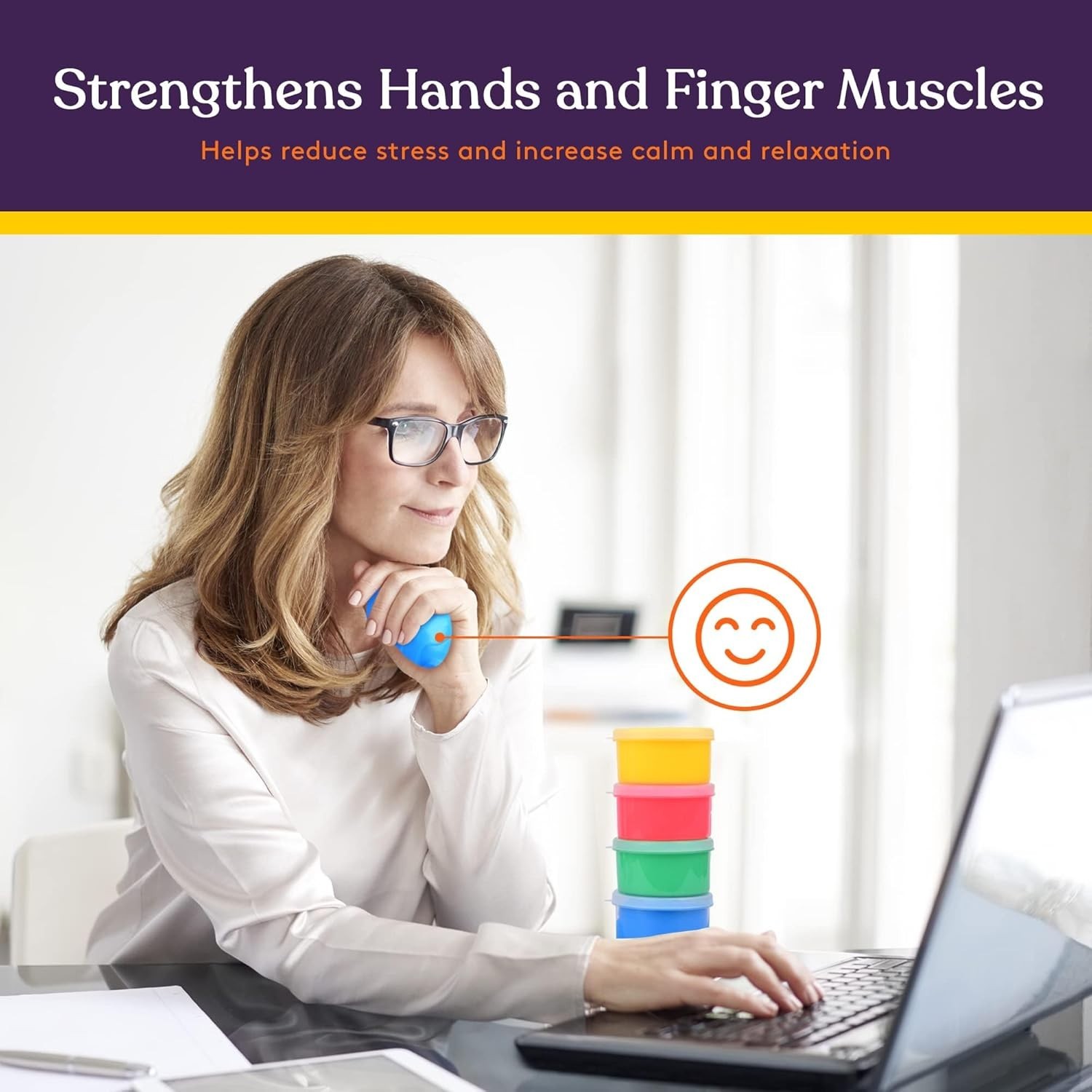 Resistive Therapy Putty for Adults and Teens – 4 Soft Colors for Hand Strength
