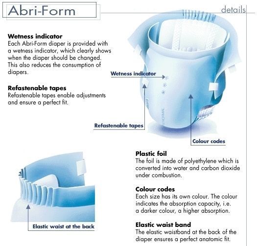 1pc Abena (MEDIUM) M4 4163 Abri-Form X-Plus Brief Adult Diaper Plastic Overnight