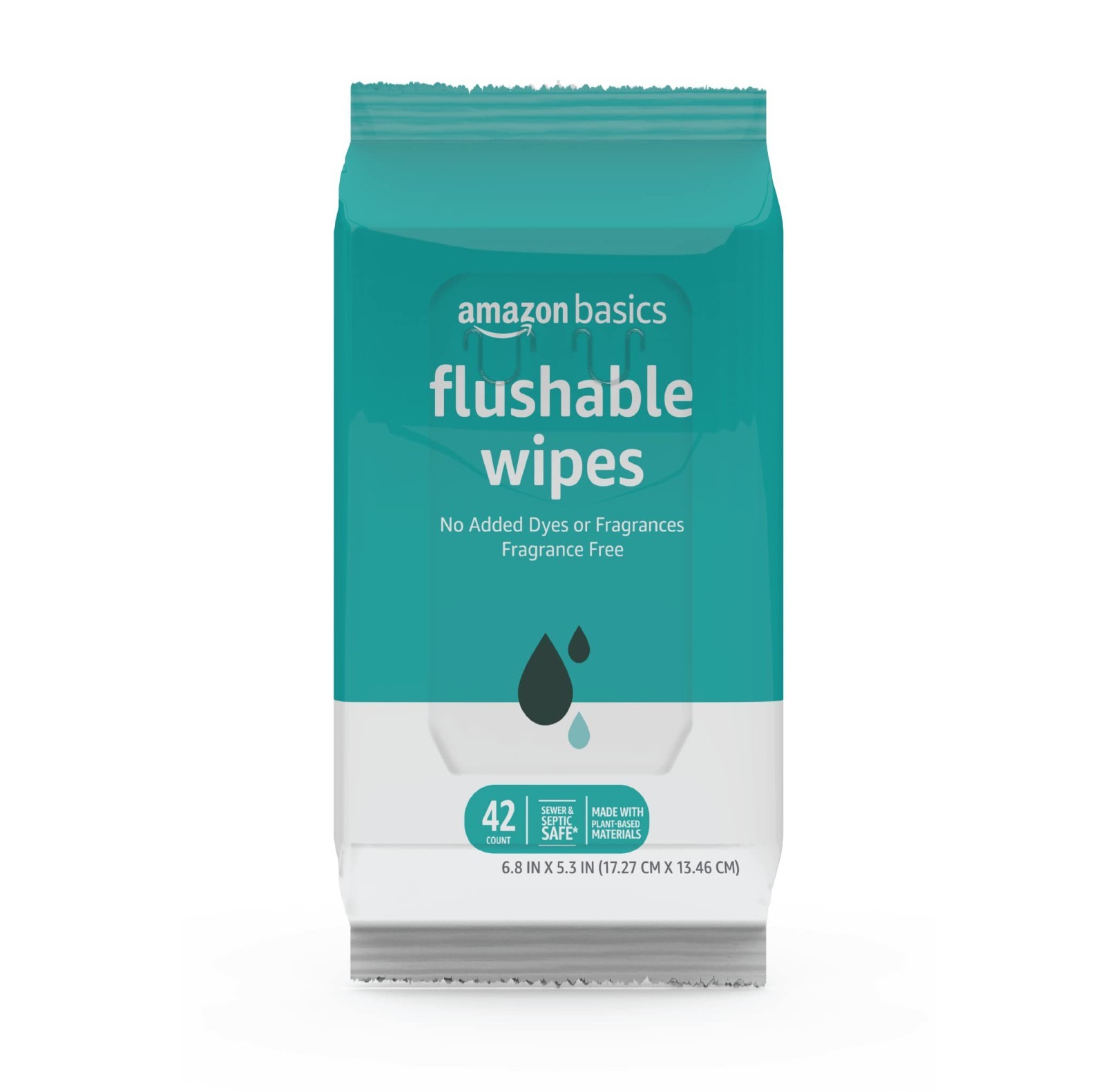 Flushable Adult Toilet Wipes, Fragrance Free, 42 Count – Pack of 8 (336 Total)