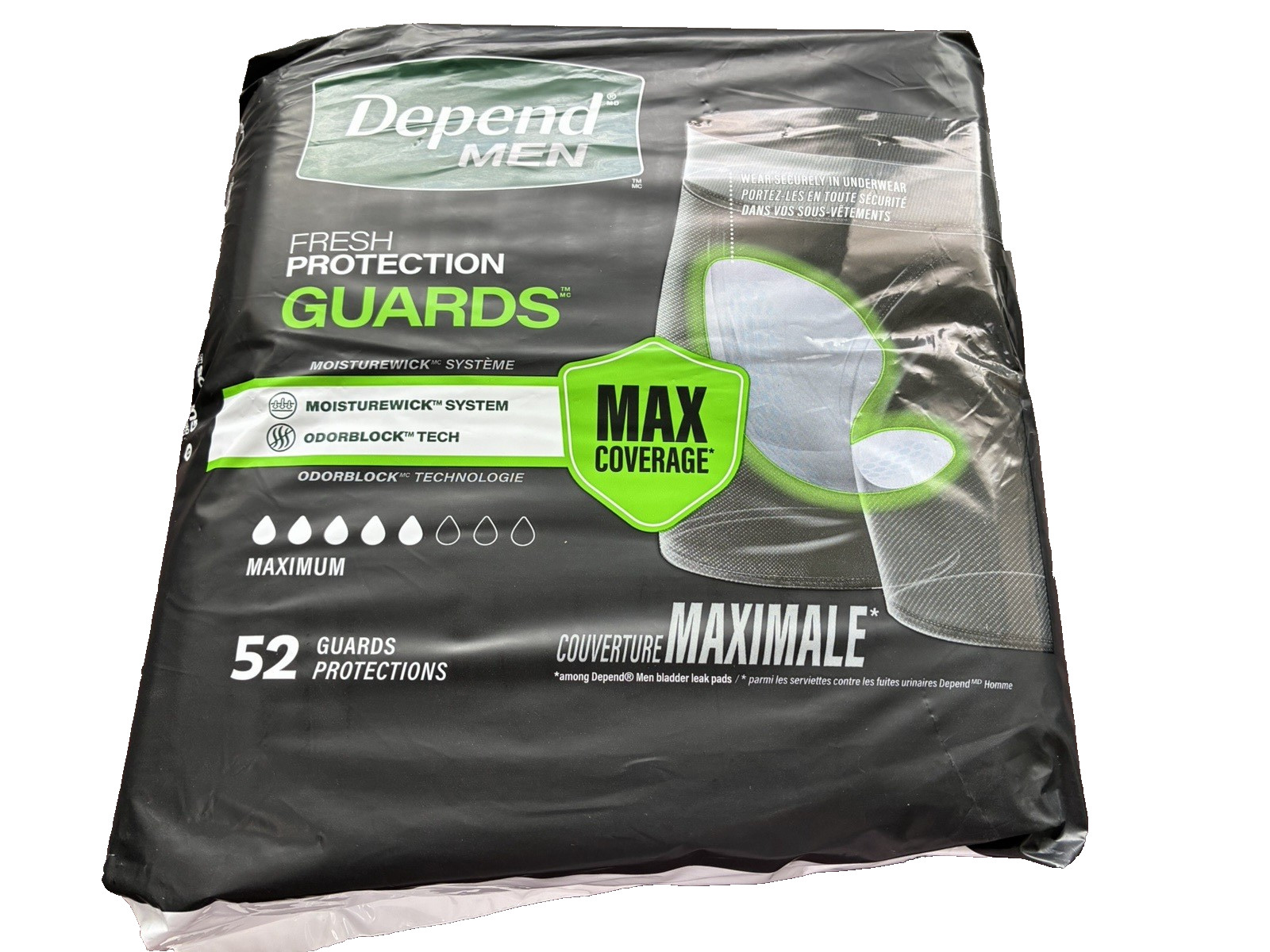 Depend Incontinence Guards for Men – 52 Pack