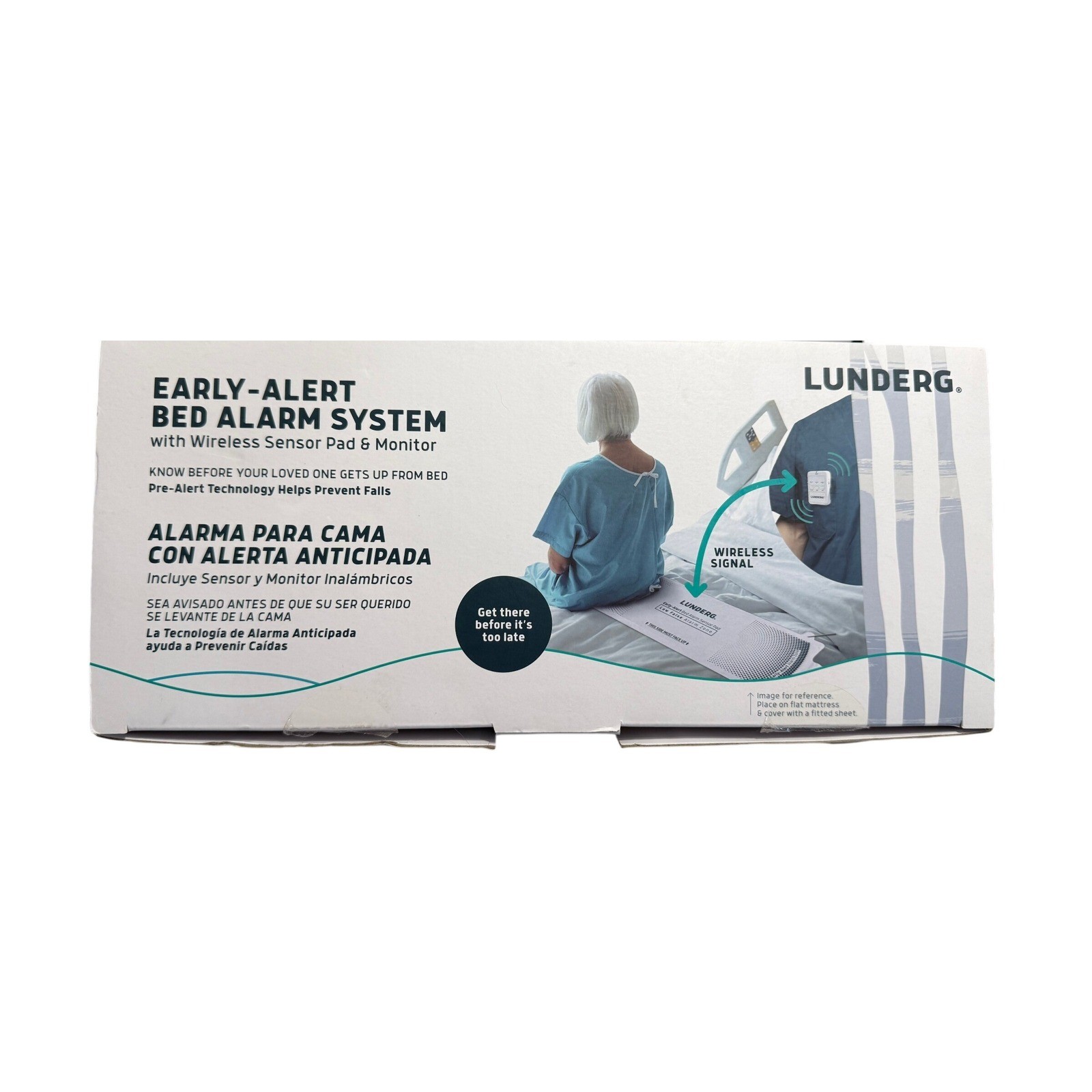 Lunderg Early-Alert Bed Alarm System Wireless Sensor Pad & Monitor Fall Alert