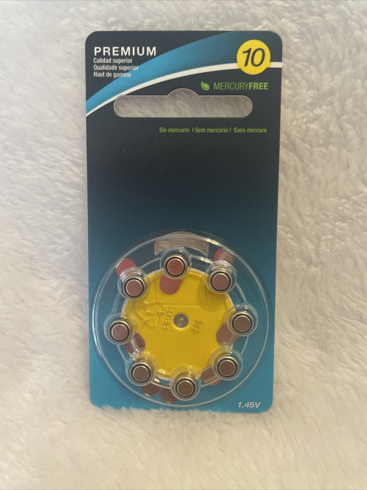 Miracle Ear Premium Zinc Air Hearing Aid Batteries 10, 10A, R10ZA, 10AE 8 Count