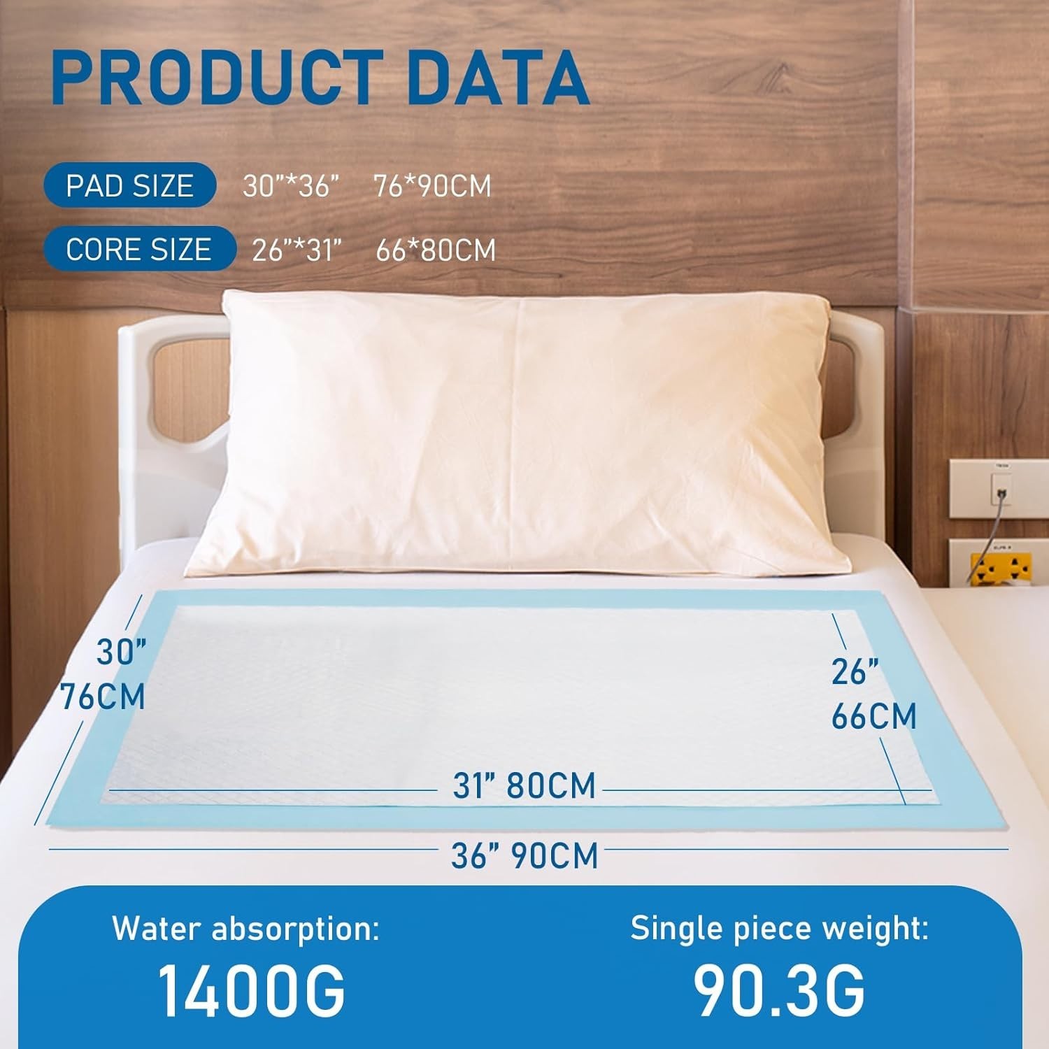“Extra Large 30 X 36 in Disposable Bed Pads Adults Incontinence Underpads “