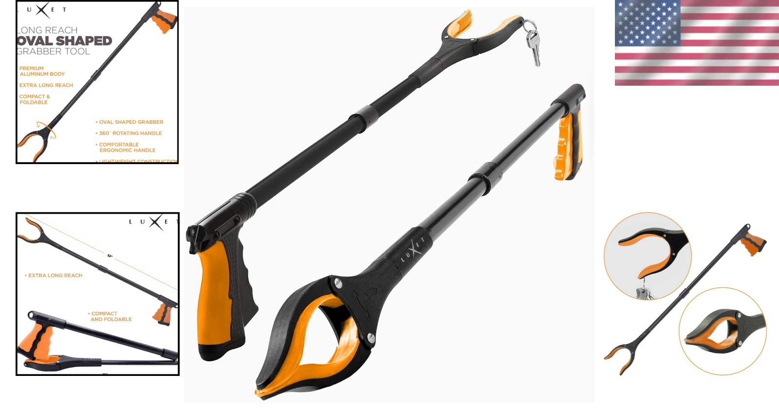Strong Grip Magnetic Tip Trash Picker Claw – Lightweight