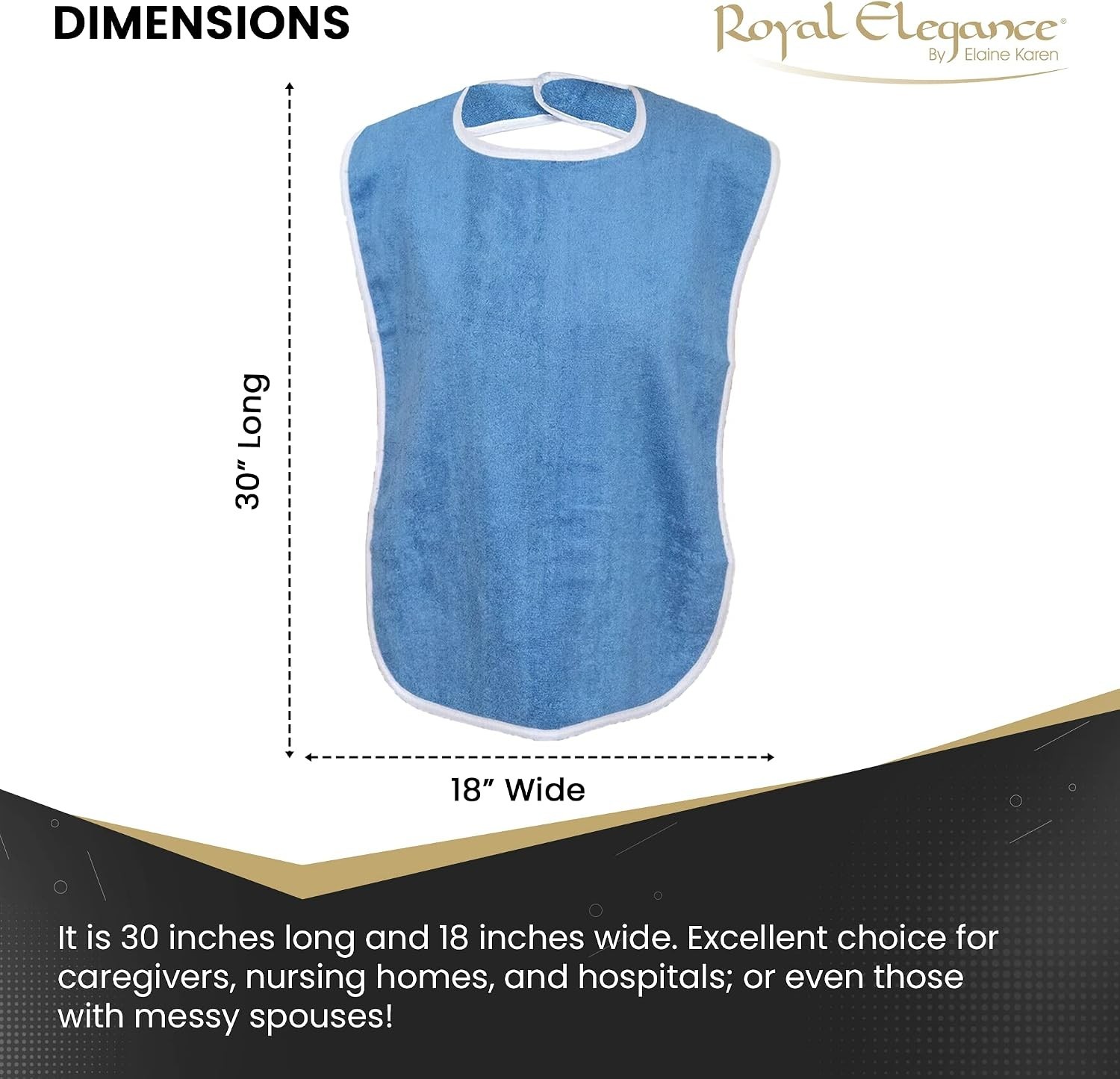 Adult Bibs for Eating – Adult Bibs for Women – Bib for Men & Seniors – Bib fo…