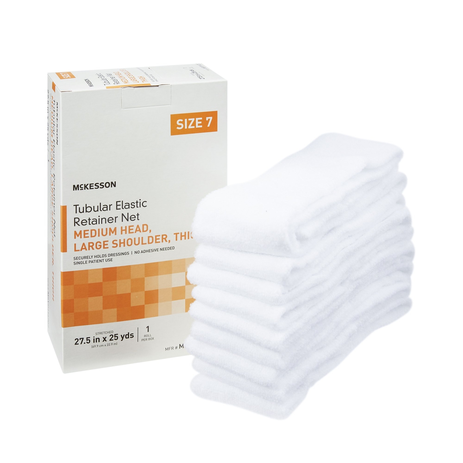 McKesson Elastic Net Retainer Dressing 27.5″ x 25 Yd Sz. 7 1 per Box