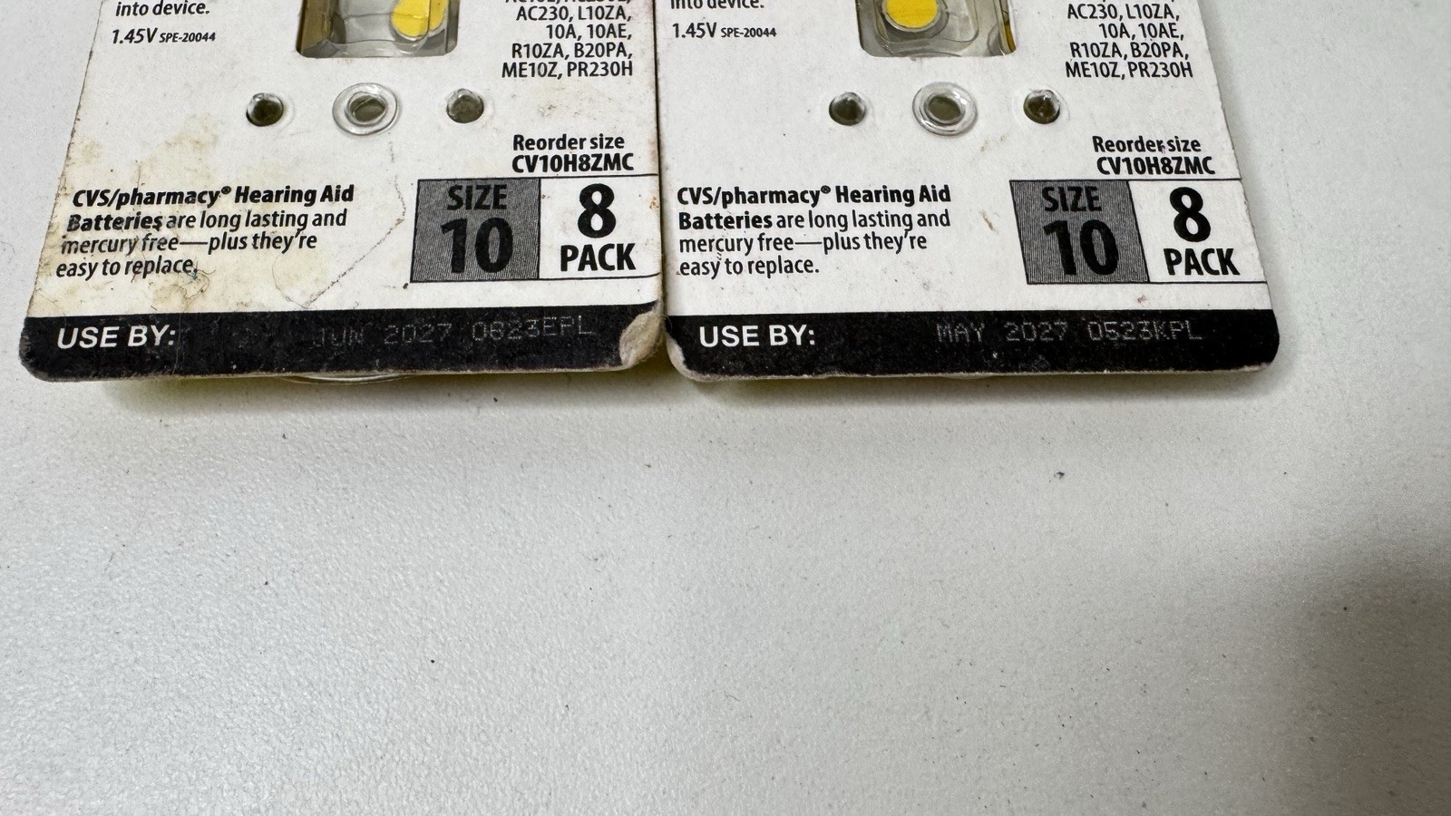 CVS MAX Hearing Aid Batteries Size 10 Zinc Air 32pcs Total Lot of 4 Packs