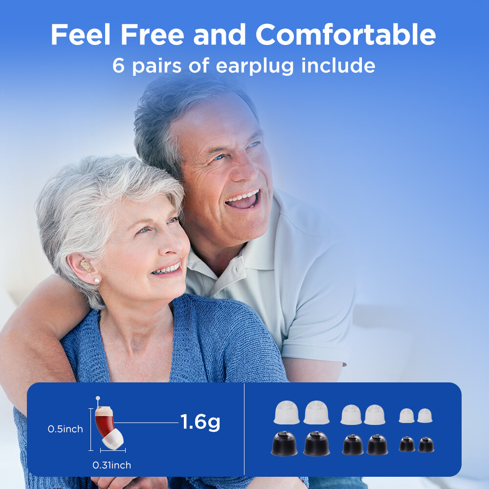 1 Pair Mini Hearing Aids Digital Invisible In Ear Sound Voice Amplifier Enhancer