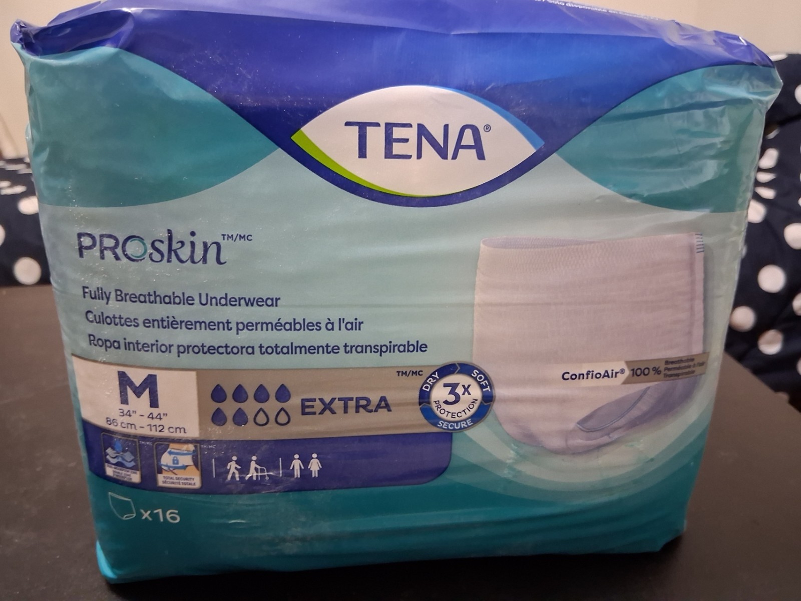 TENA Unisex Incontinence Underwear – Diaper – Case of 4 (16ct) 64 Total – Medium