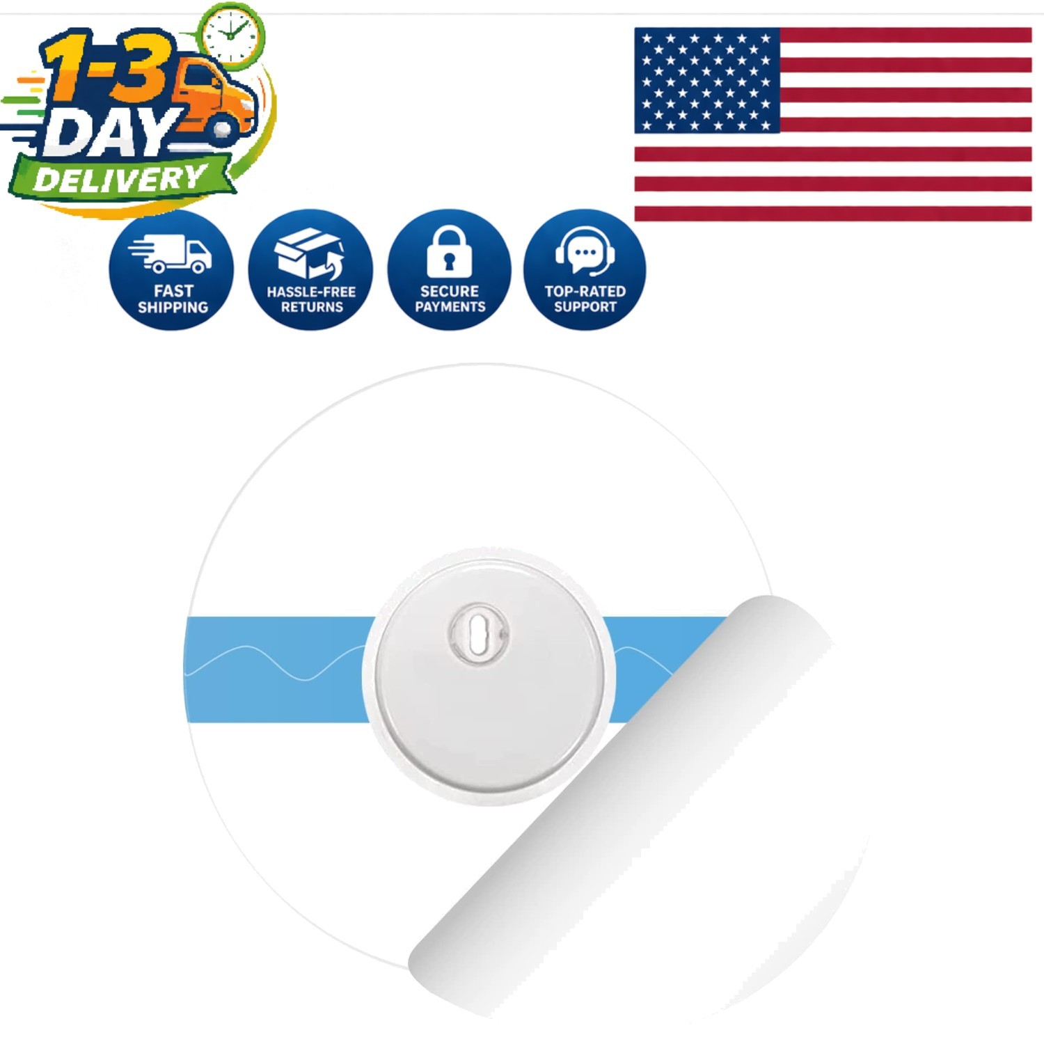 Transparent Sensor Covers for Libre 3 – 50 Pack, Lasting Adhesive Protection