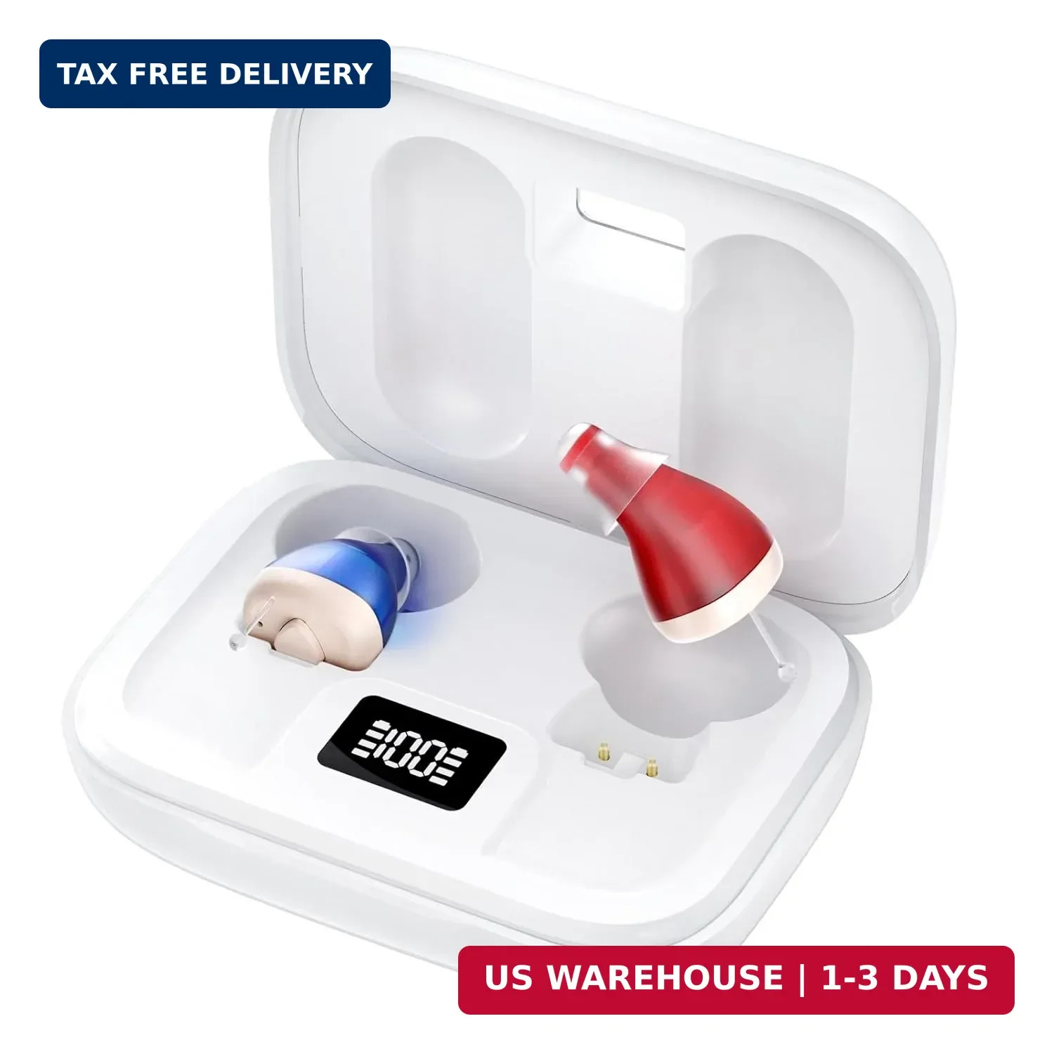 Flaygo Rechargeable Hearing Aids for Seniors with 16-Channel Digital Chips Intel