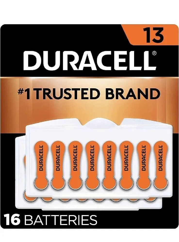 32 Duracell Size-13 Batteries Hearing Aids 16 Pack x2