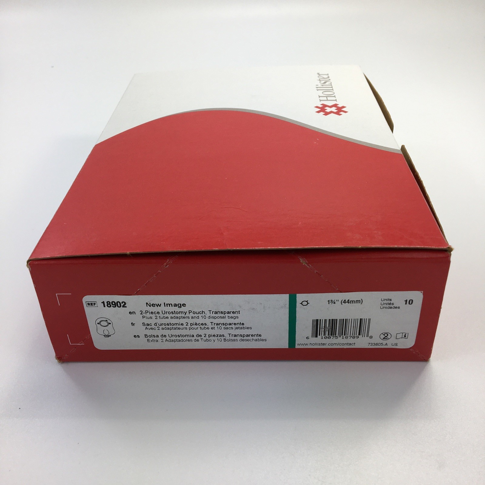 10 Hollister 18902 New Image 2-Pc Urostomy Pouches 1¾” Flange Exp 2029