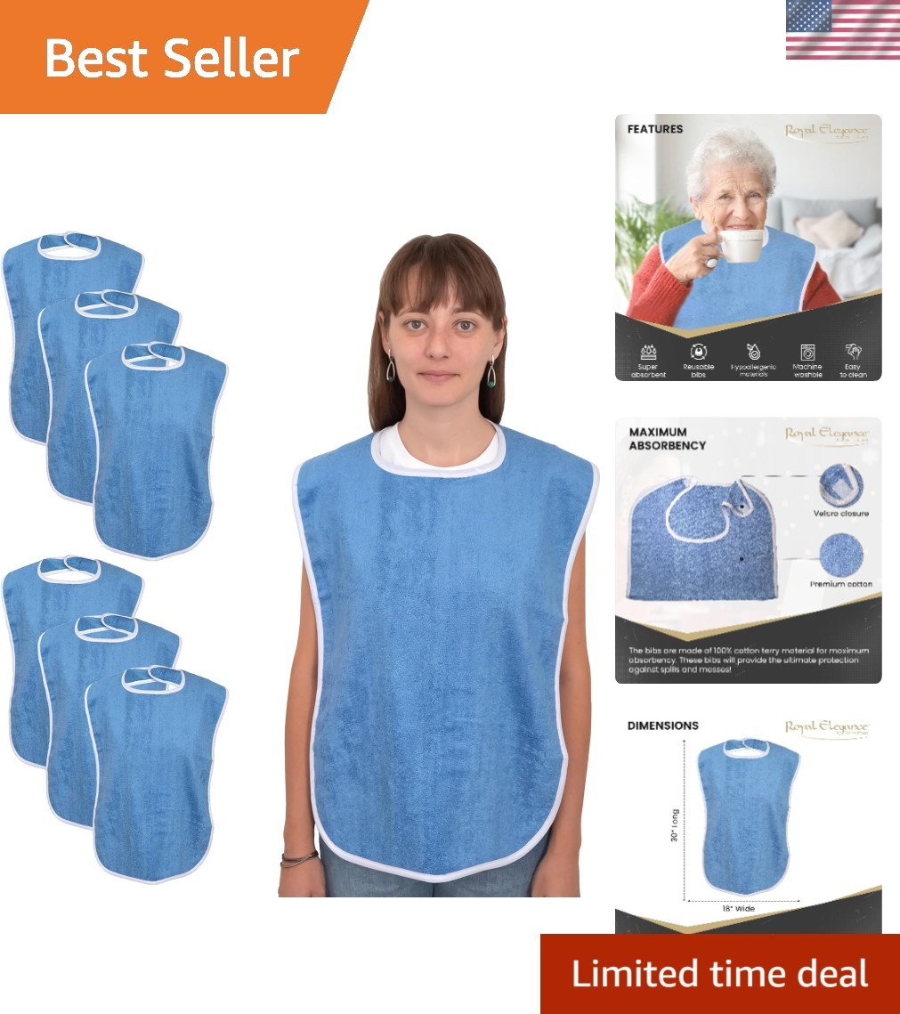 Adult Bibs for Eating – Adult Bibs for Women – Bib for Men & Seniors – Bib fo…