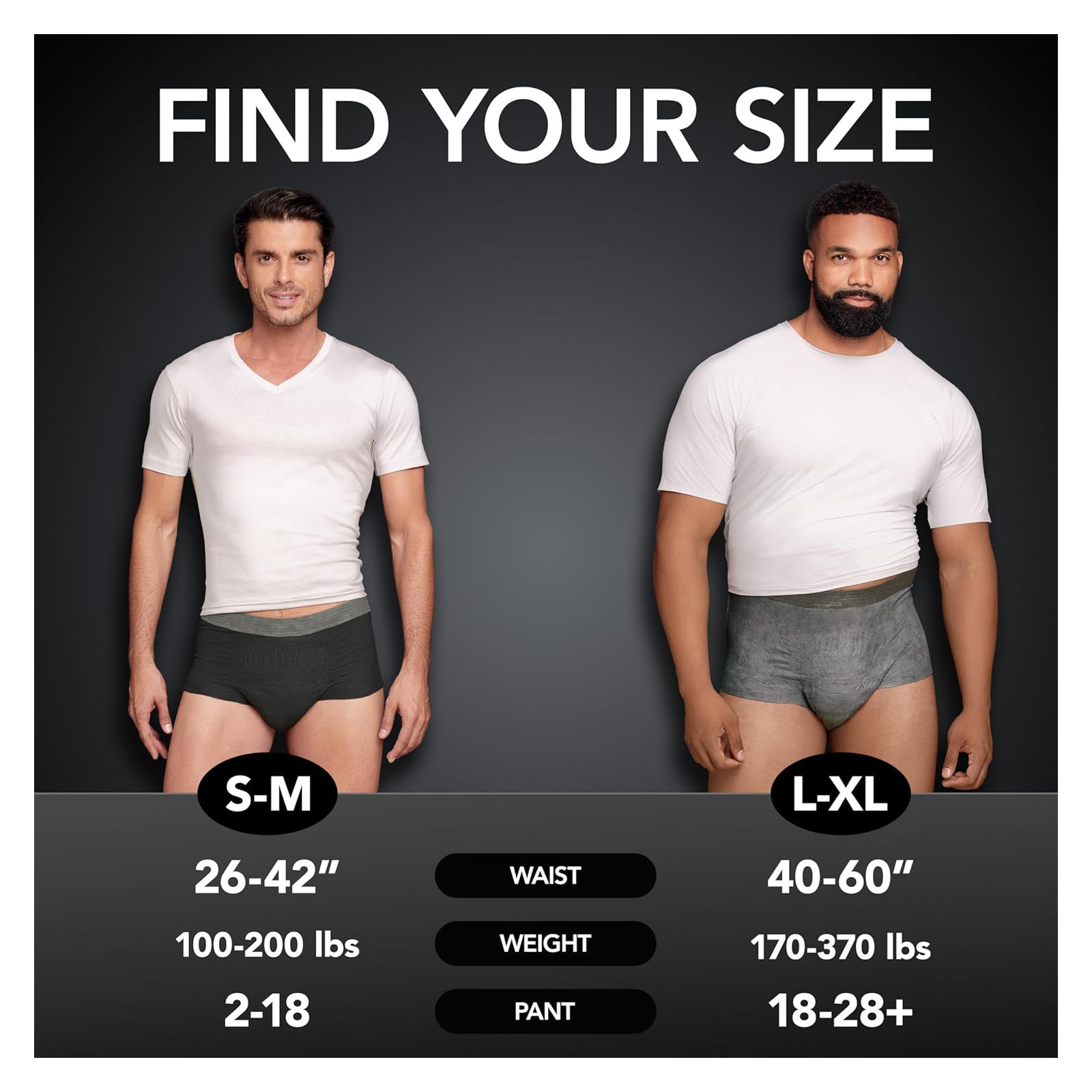 Depend Real Fit Adult Diapers for Men, Max Absorb, Small/Medium, Black, 56 Count