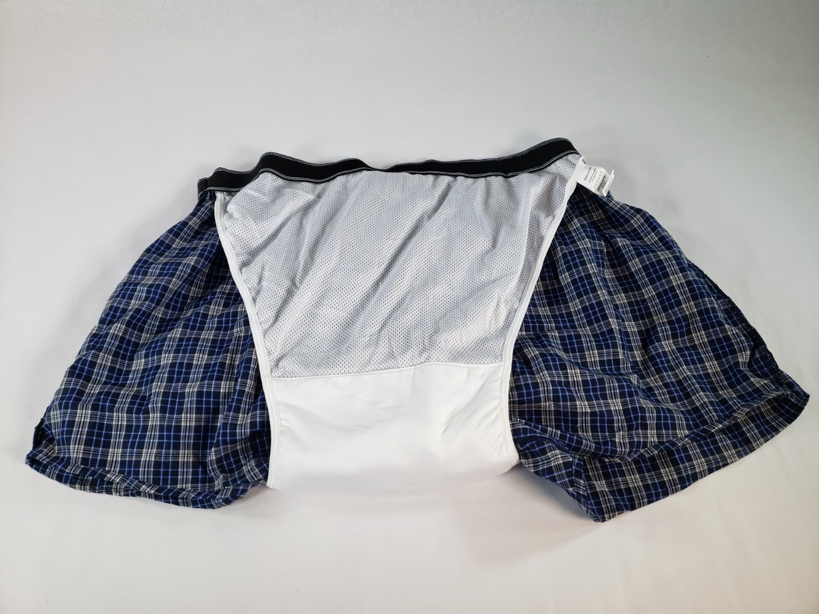 TIICHOO Men’s Incontinence Underwear Regular Absorbency 4 Pack 2XL Blue Plaid