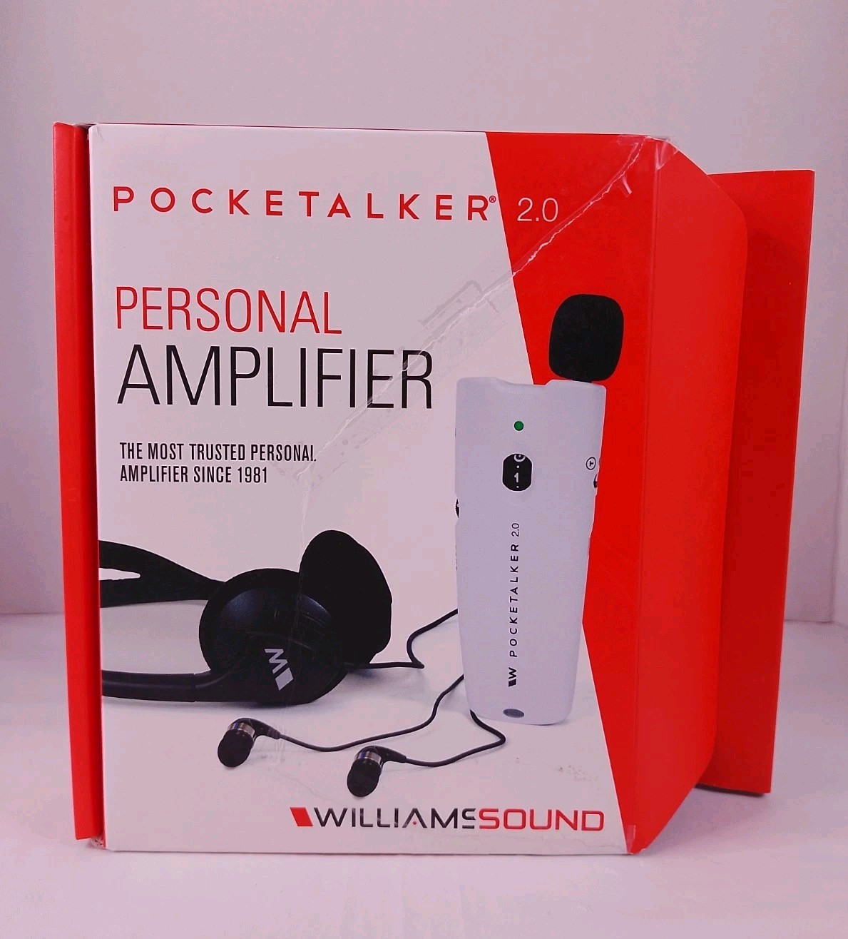 Williams Sound Pocketalker 2.0 Personal Amplifier Open Box Complete Kit New Batt