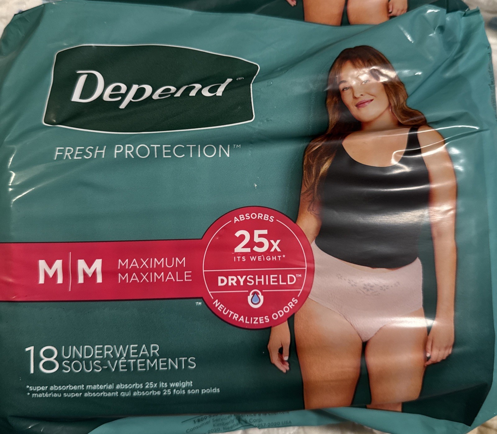 Depend Disposable Underwear Female Medium 18 Ct