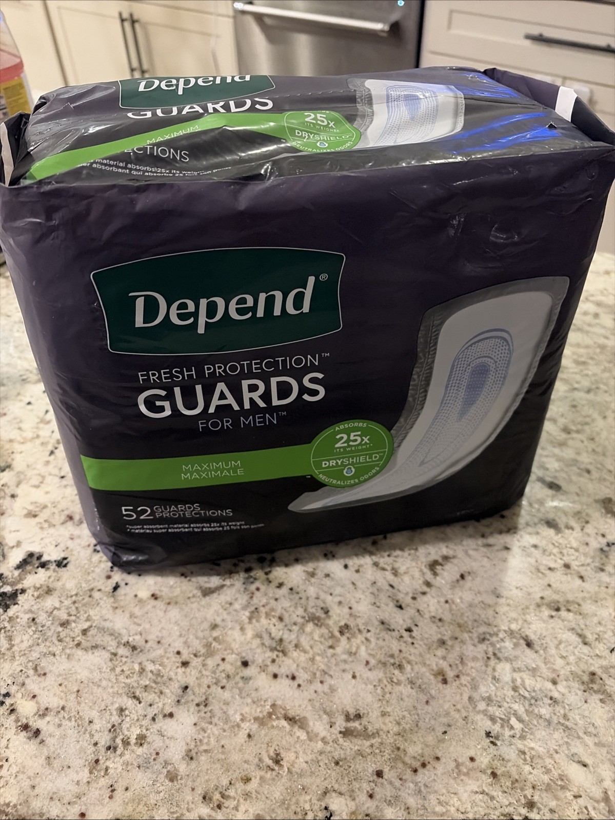 Depend Guards for Men Maximum Absorbency 52 Count Fresh Protection New Sealed
