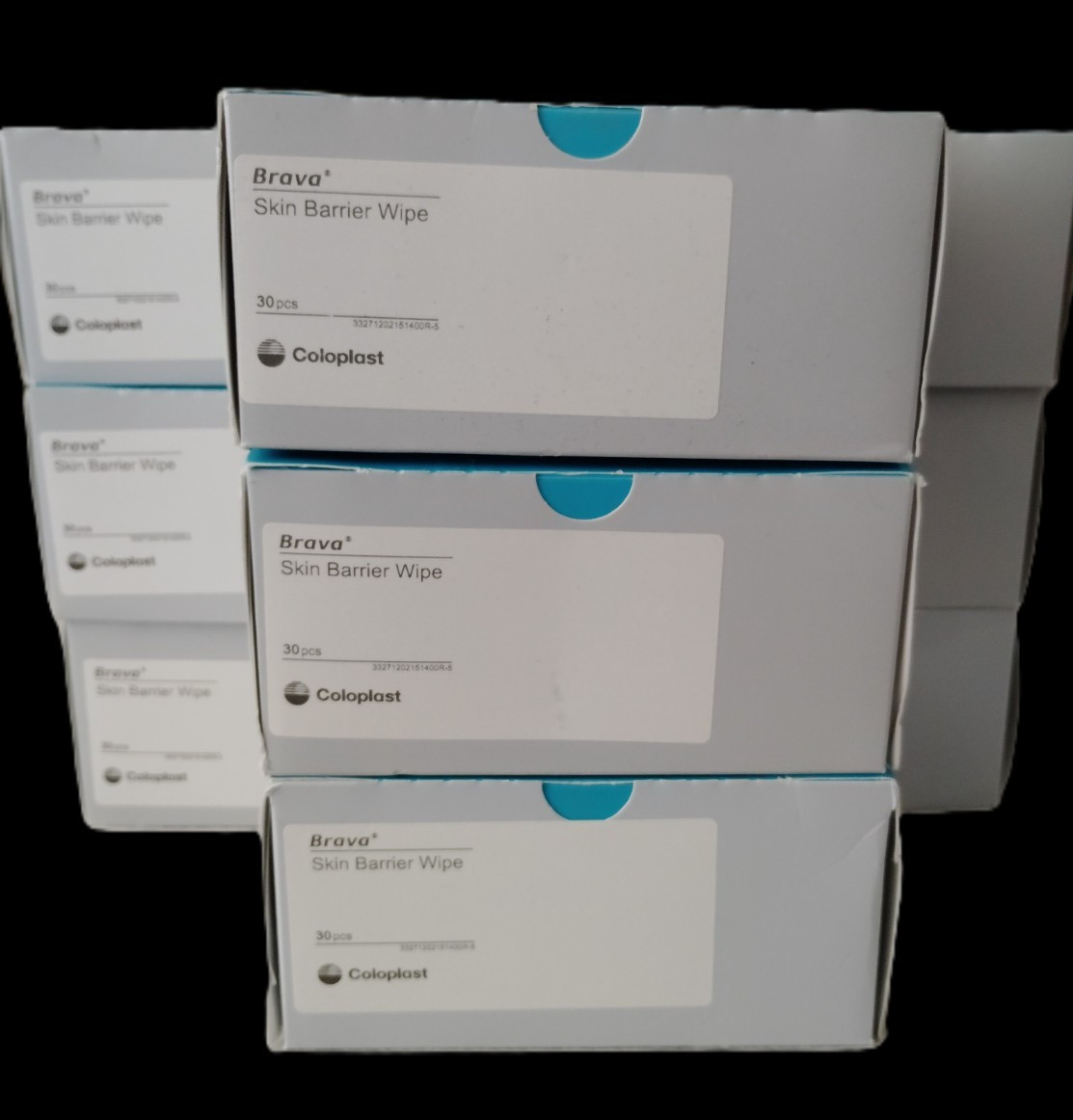 NEW! 3 BOXES/30 BRAVA SKIN BARRIER WIPE 90 WIPES COLOPLAST 120215 EXP 2029