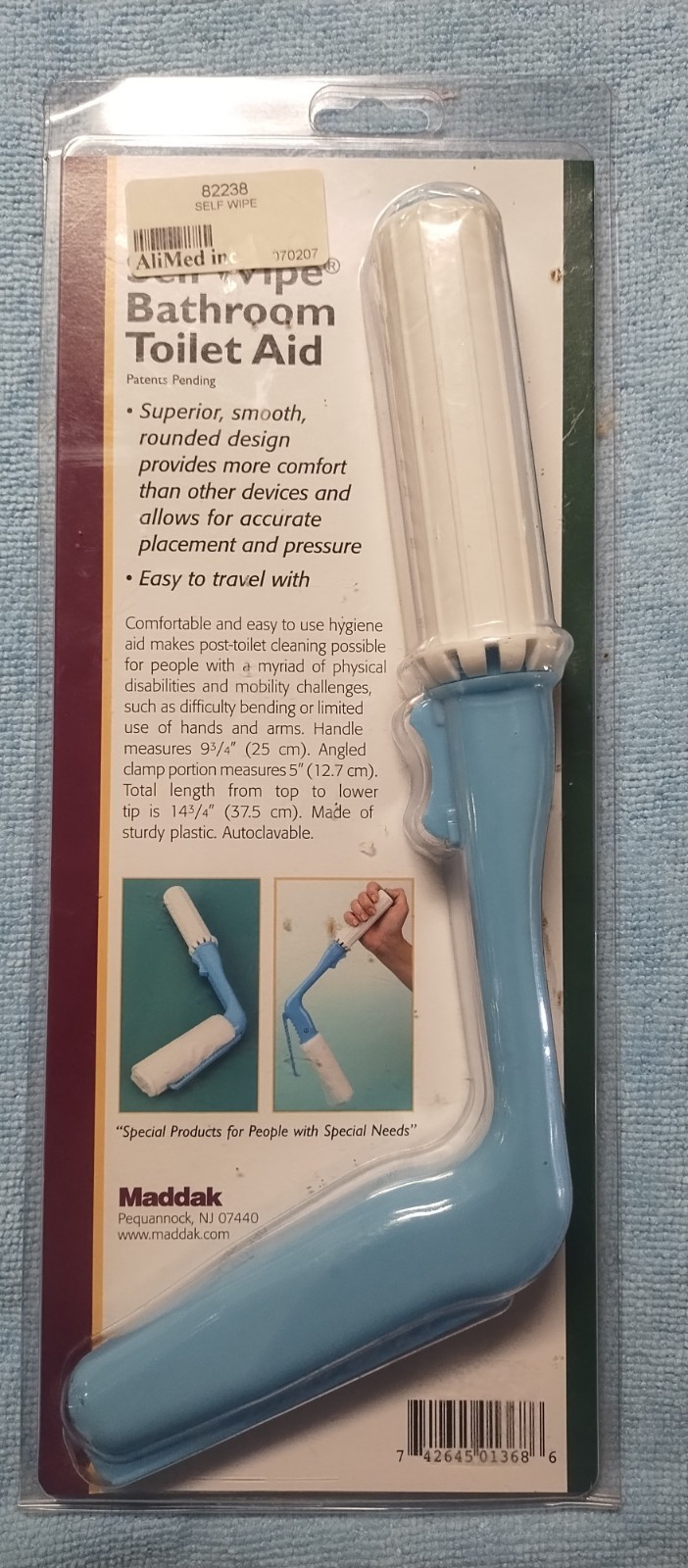 Self Wipe Bathroom Toilet Aid Live Independently Maddak Ableware Brand New