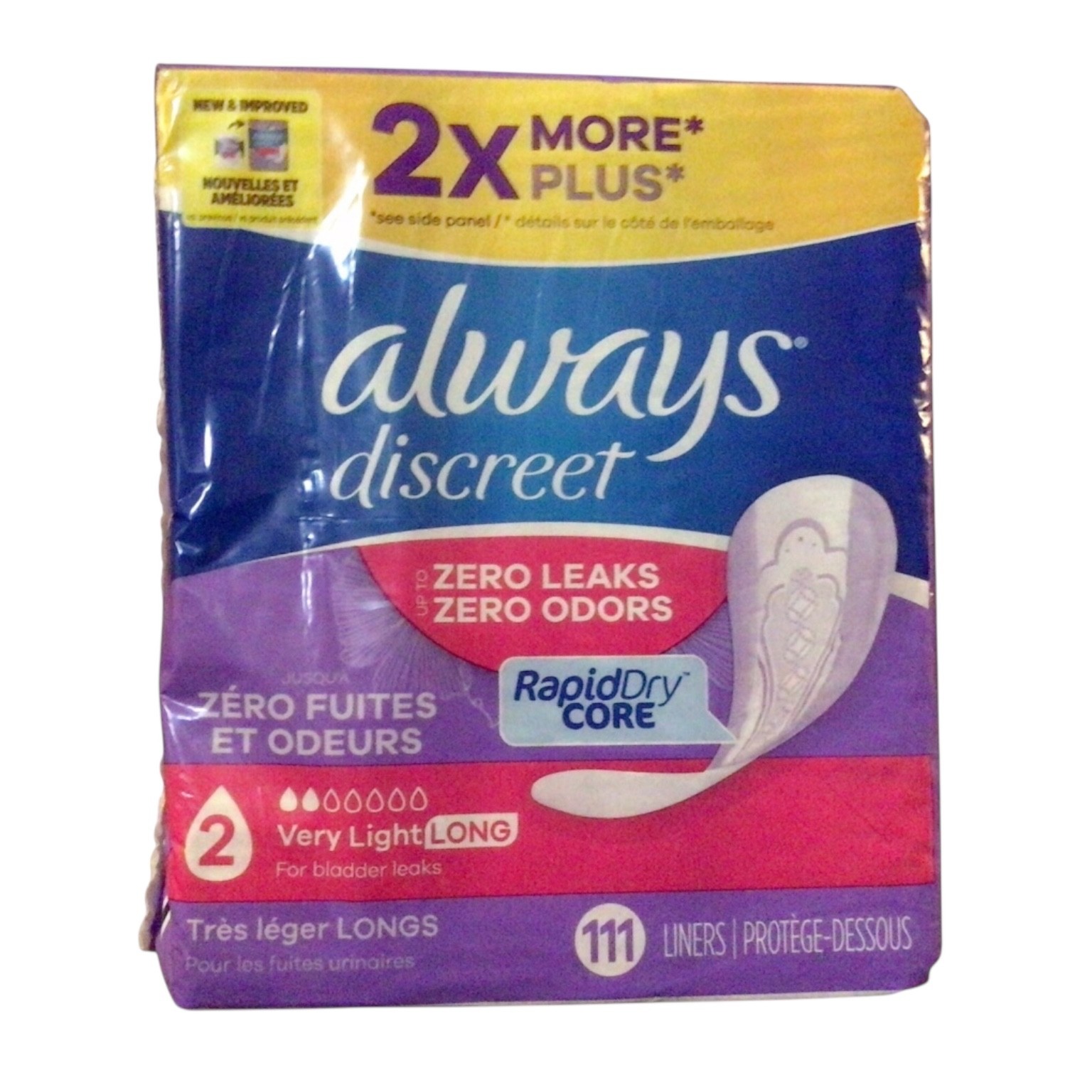 Always Discreet Incontinence Panty Liners Women With Bladder Leaks 222 Liners