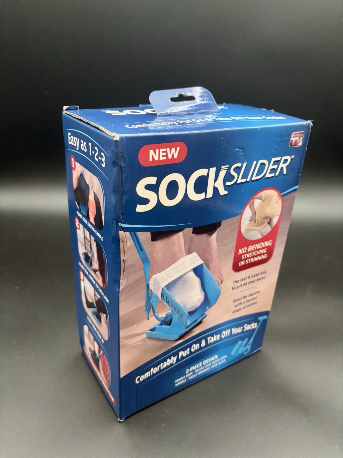 Sock Slider As Seen On Tv Easy On & Off Helper Sock Aid Tool Horn Made In USA