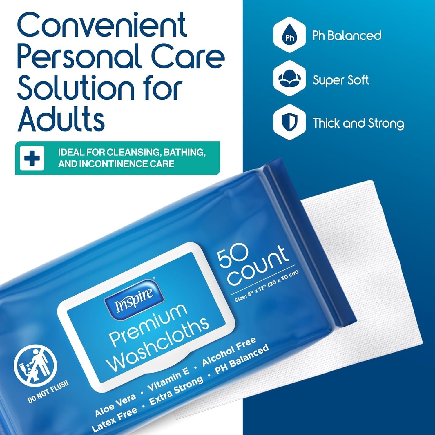 Adult Wet Wipes, Wash Cloths | Adult Wipes for Incontinence & Cleansing for E…