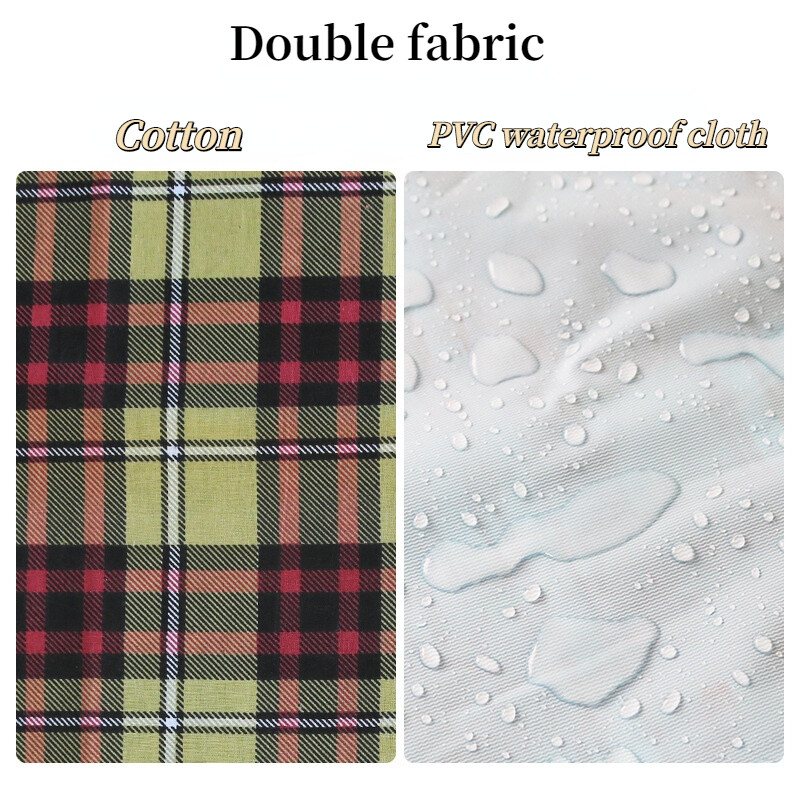 1PC Adult Checked Mealtime Bib Protector Waterproof Elder Dining Aid Apron Plaid
