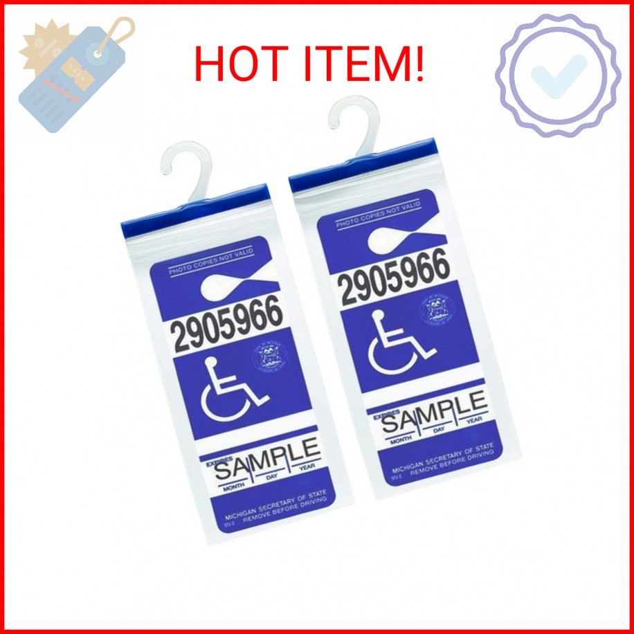 Handicap Parking Placard Holder – Disabled Parking Permit Holder Hanger Sleeve w