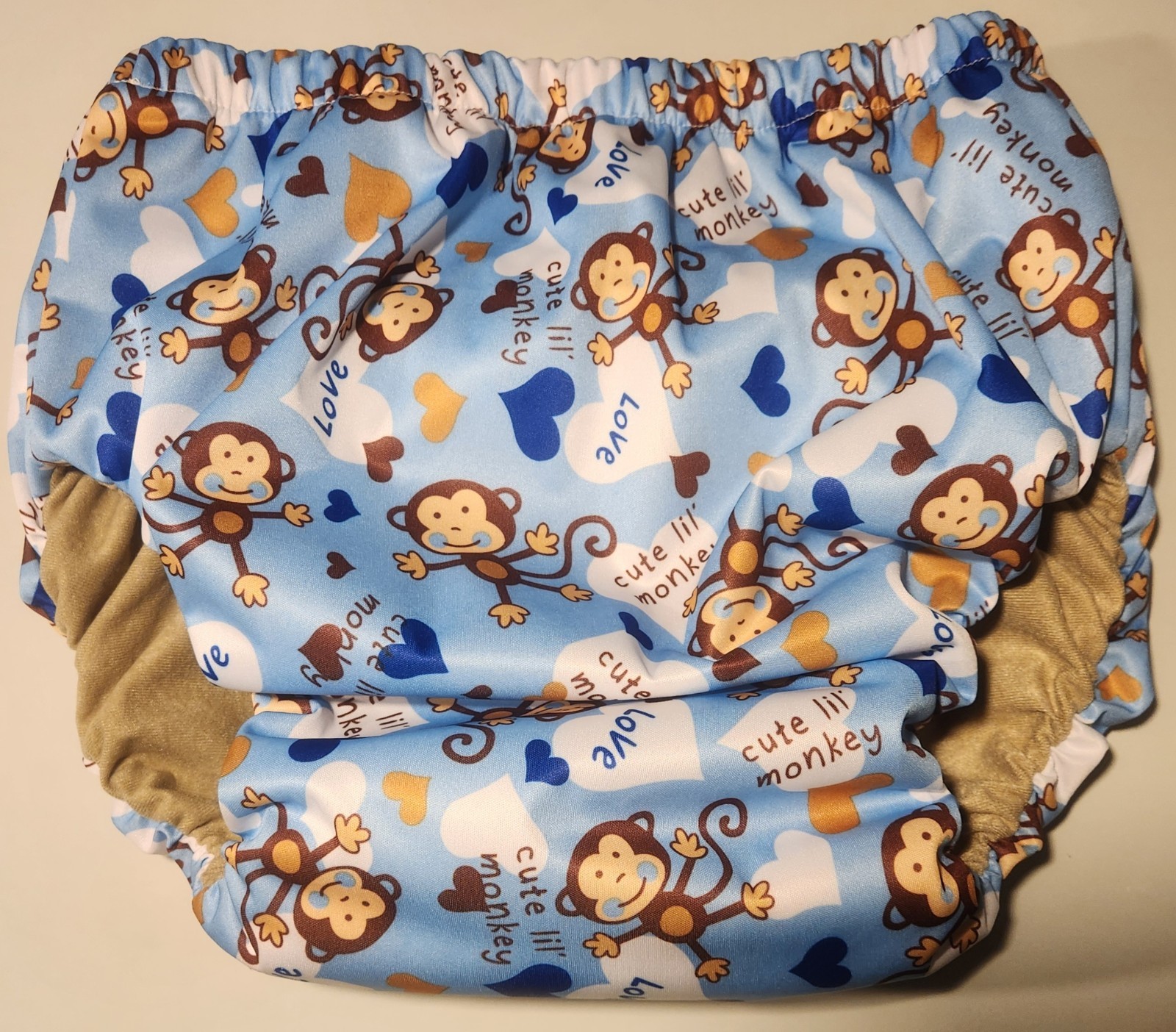 Dependeco adult baby pull up training pants S/M/L/XL (little monkey blue)