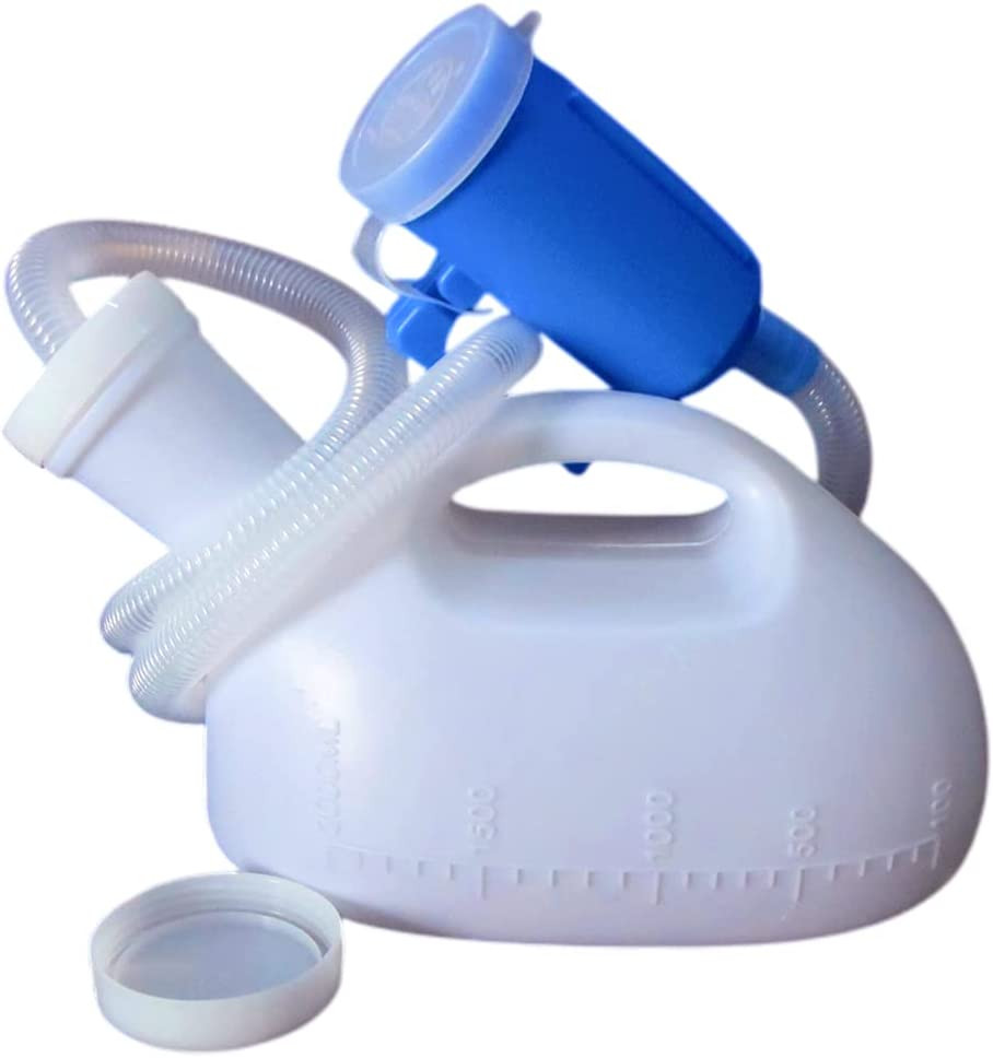 2000Ml Men Portable Potty Pee Bottle 130 Cm Tube Hospital Male Urinal Collector