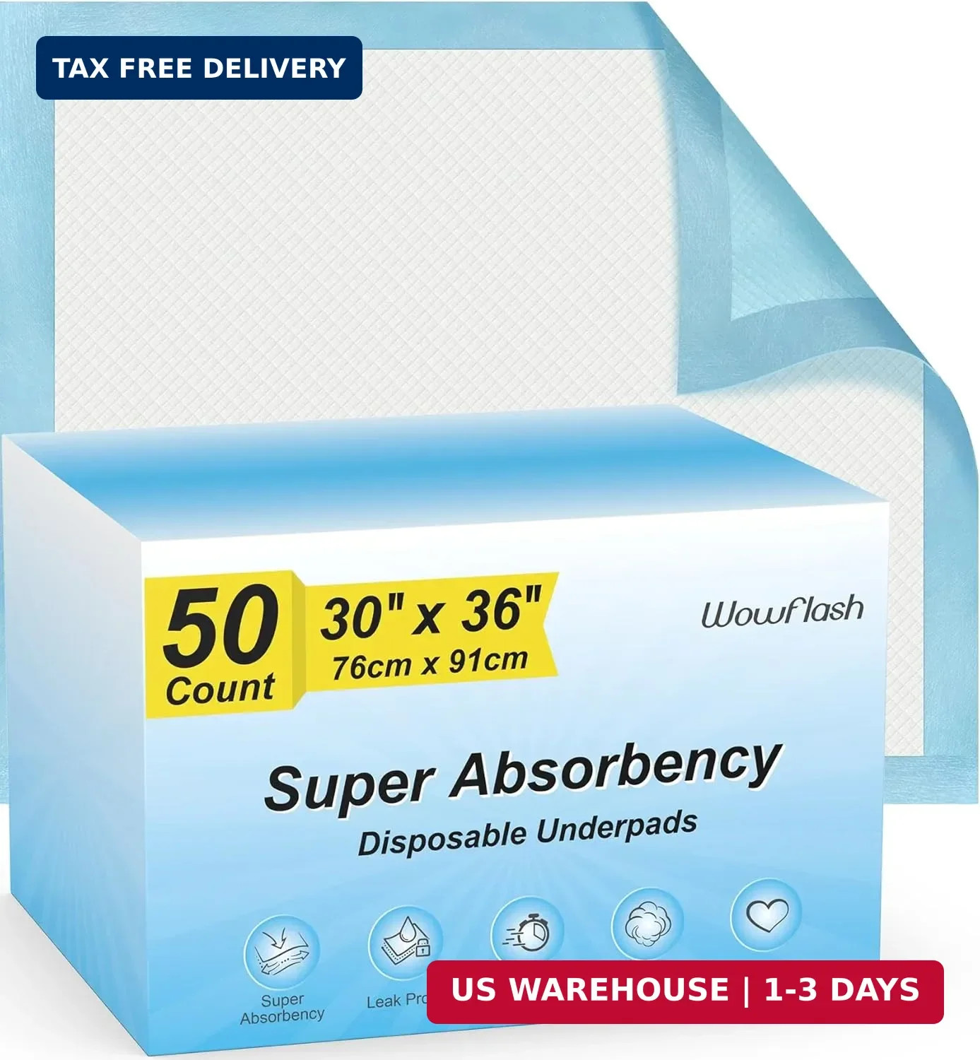 Super Absorbency Disposable Leakproof Underpads with Quick Drying for Baby, Adul