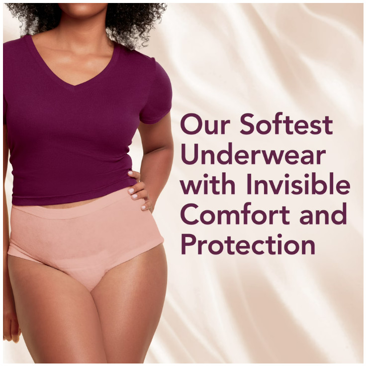 Depend Silhouette Incontinence & Postpartum Bladder Leak Underwear, S, 60 Count