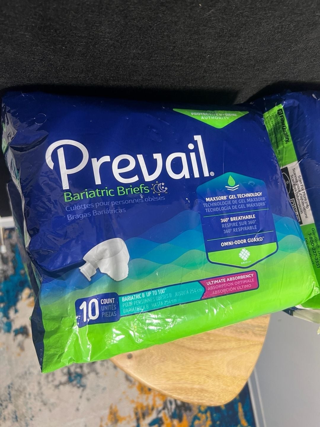 Prevail Bariatric Briefs Size B Up To 100 Inch 4-Pack (40 Total)